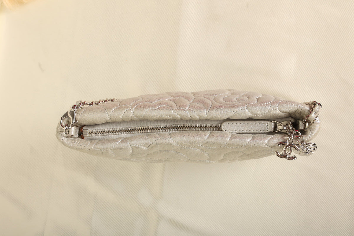 Chanel Metallic Camellia Pochette