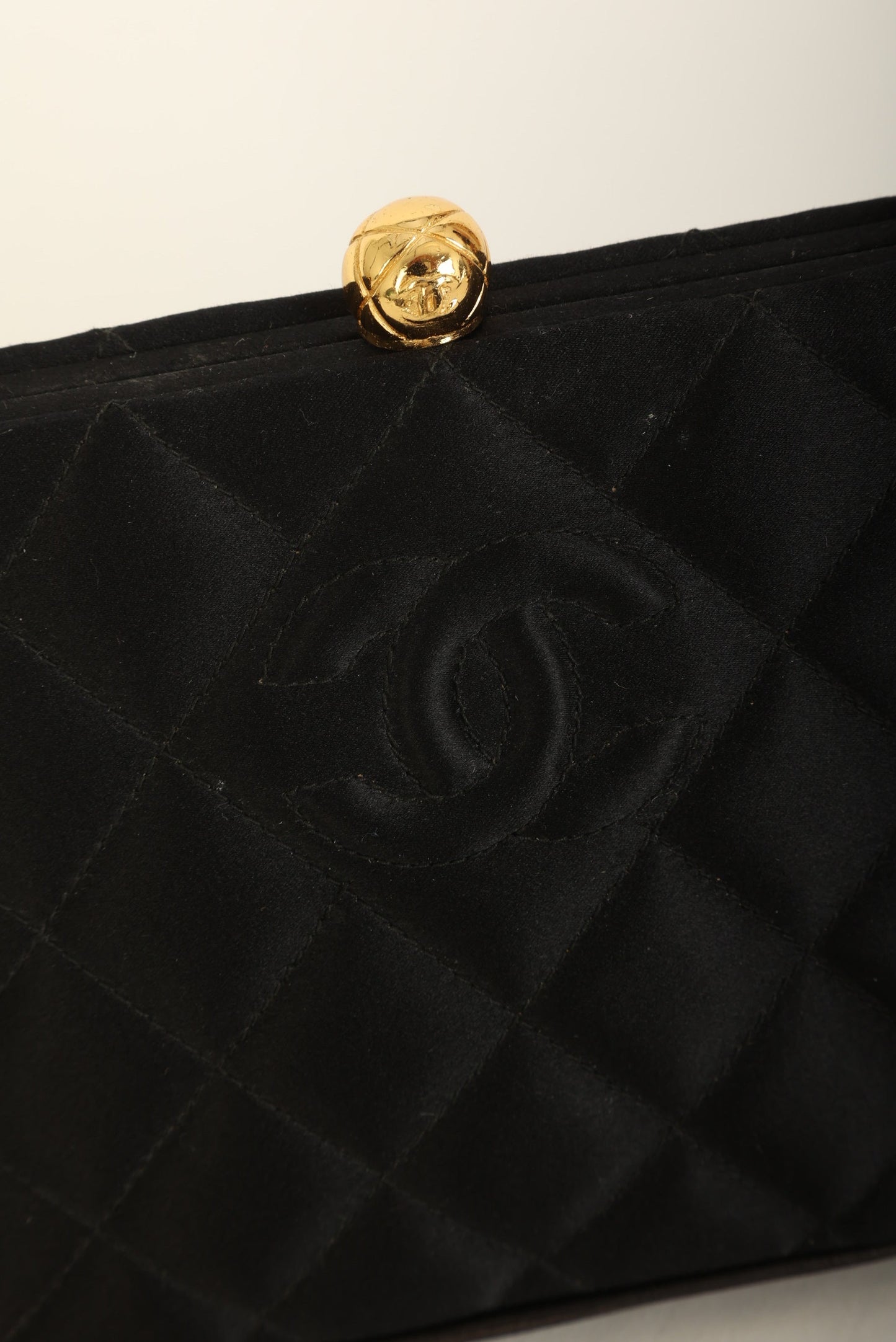 Chanel 1994 Satin Mini Kisslock Crossbody