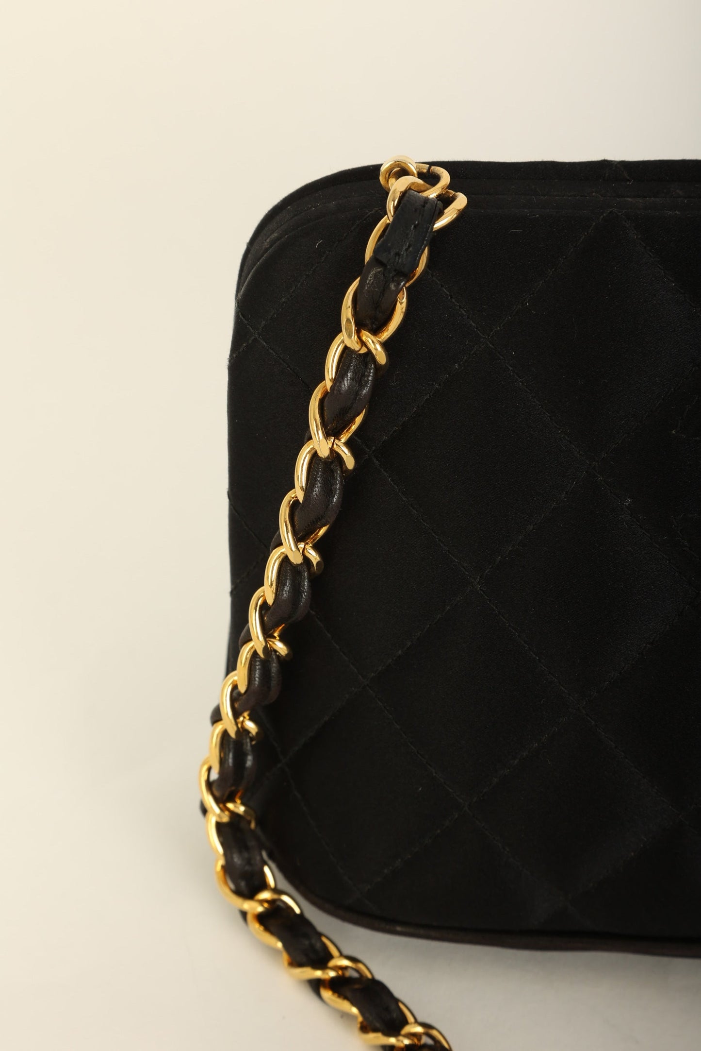 Chanel 1994 Satin Mini Kisslock Crossbody