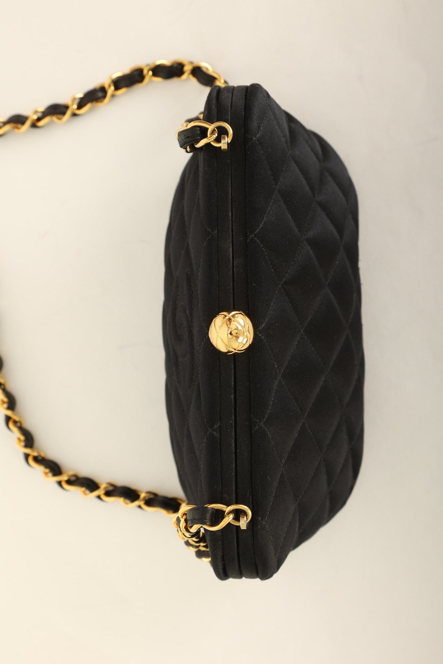 Chanel 1994 Satin Mini Kisslock Crossbody