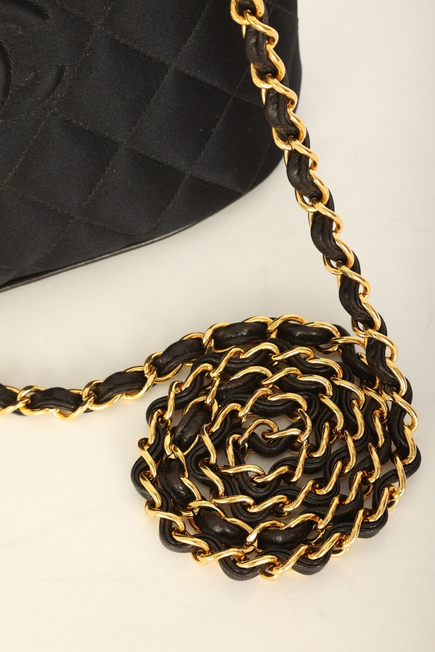 Chanel 1994 Satin Mini Kisslock Crossbody