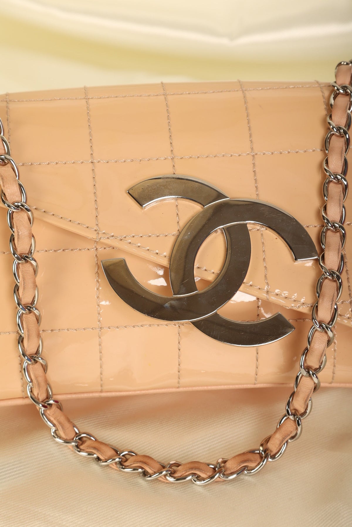 Chanel Patent Mini Diagonal Pochette