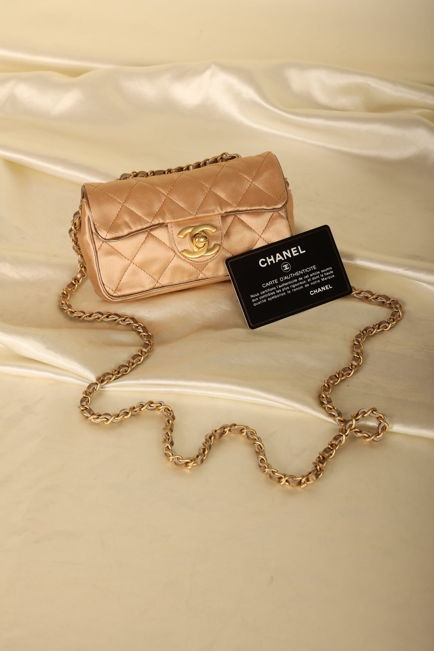 Chanel Satin Mini Turnlock Crossbody