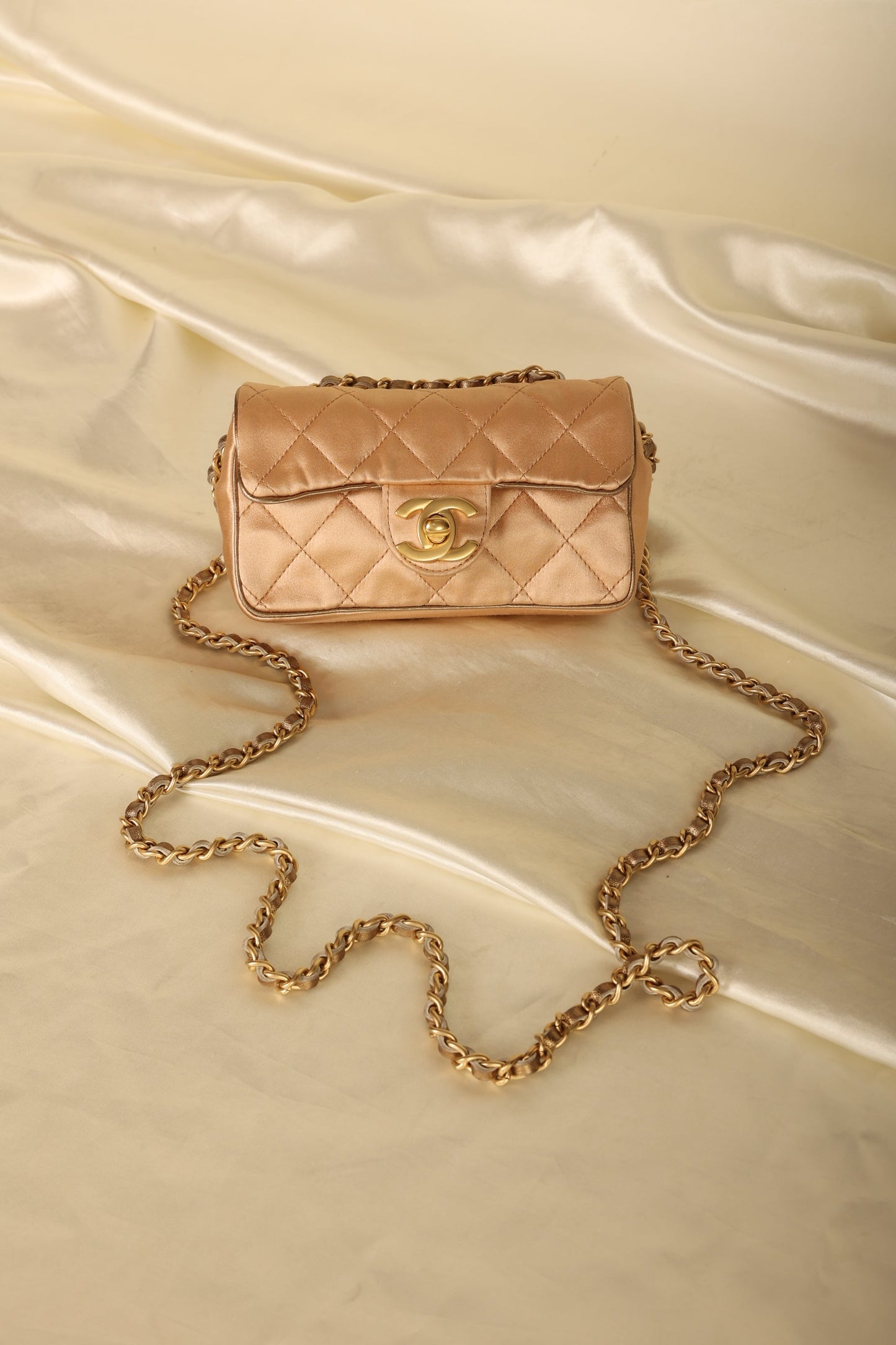 Chanel Satin Mini Turnlock Crossbody