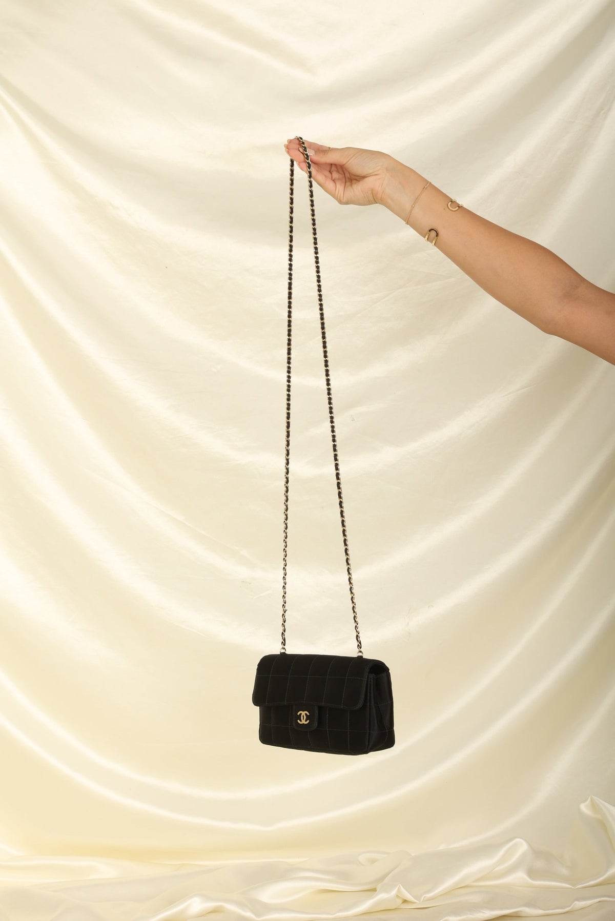 Chanel Satin Mini Chocolate Bar Flap