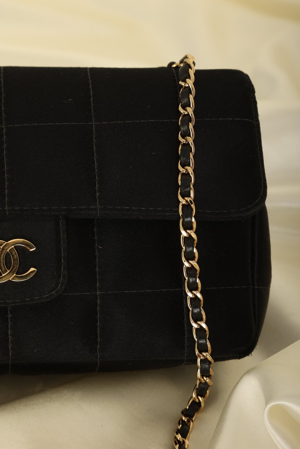 Chanel Satin Mini Chocolate Bar Flap