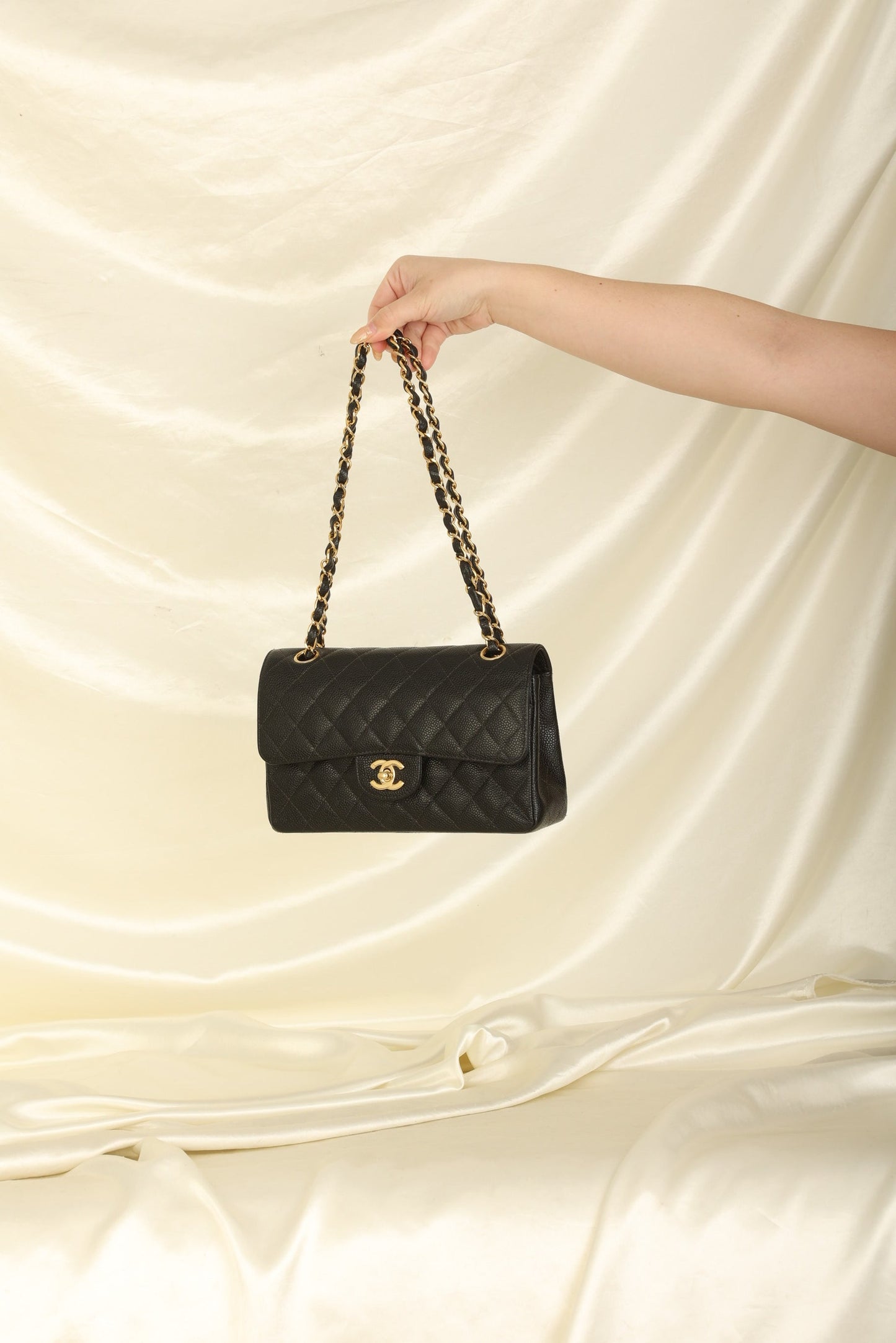 Chanel 2003 Caviar Small Double Flap