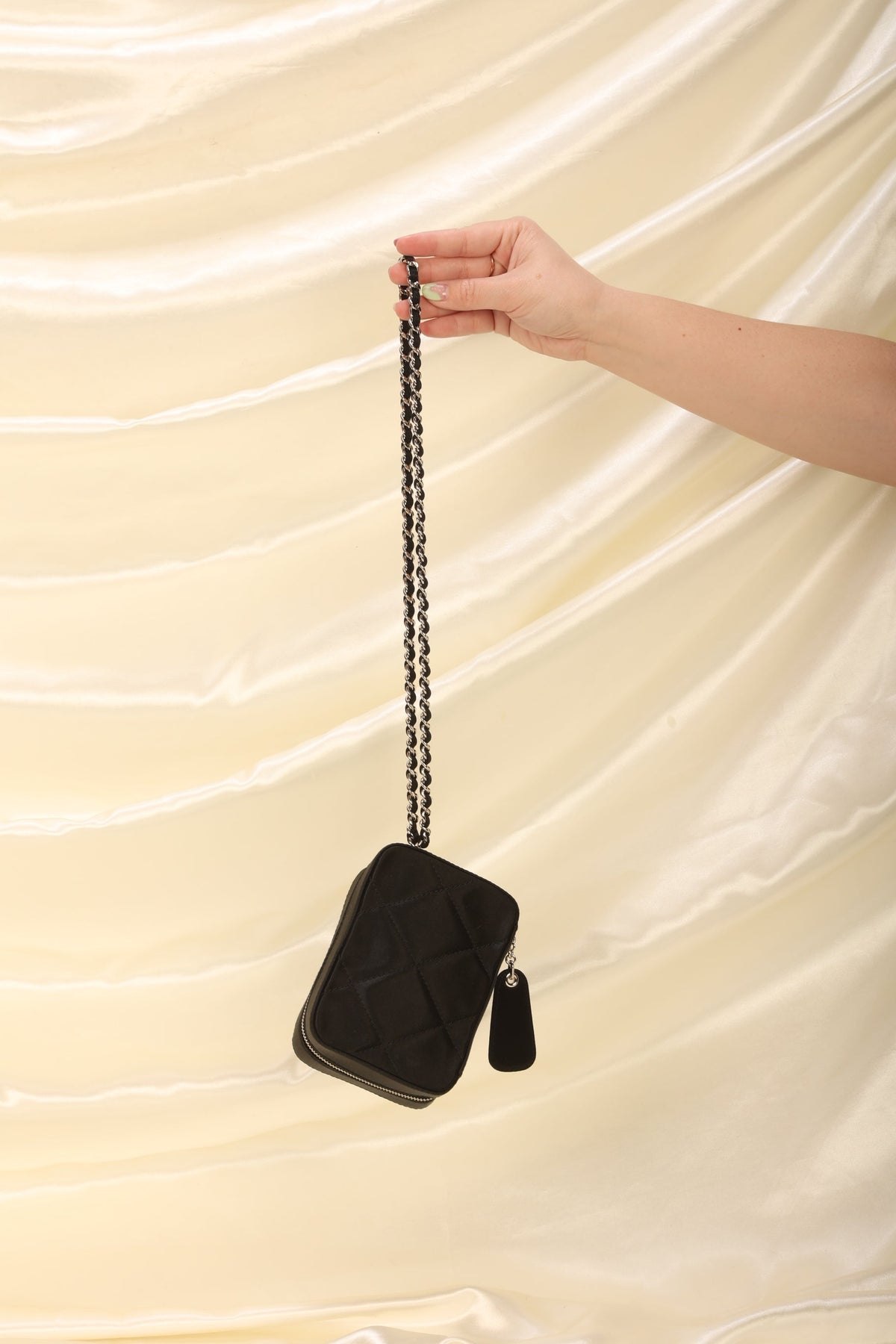Chanel Satin Mini Box Bracelet Bag