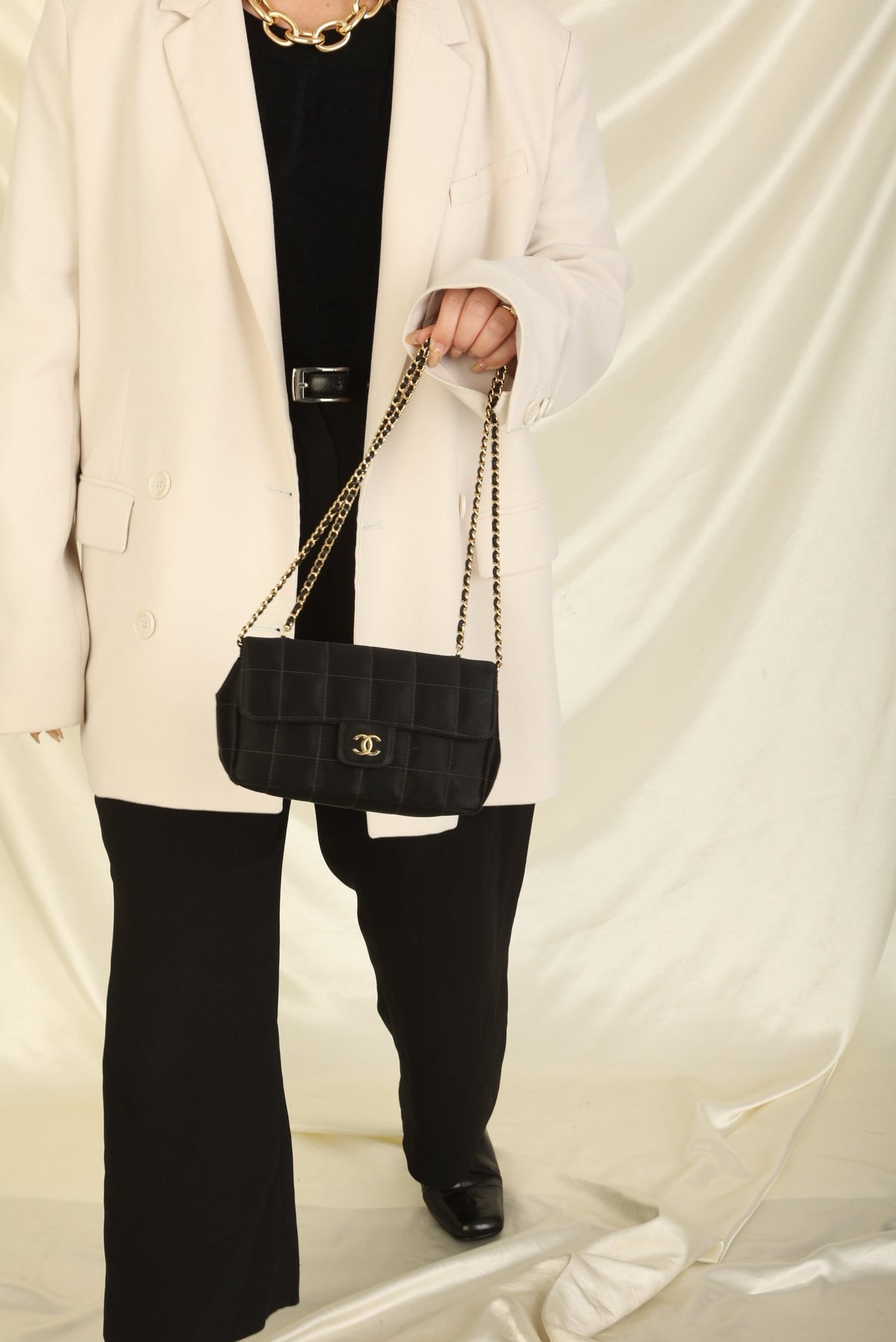 Chanel Satin Mini Chocolate Bar Flap