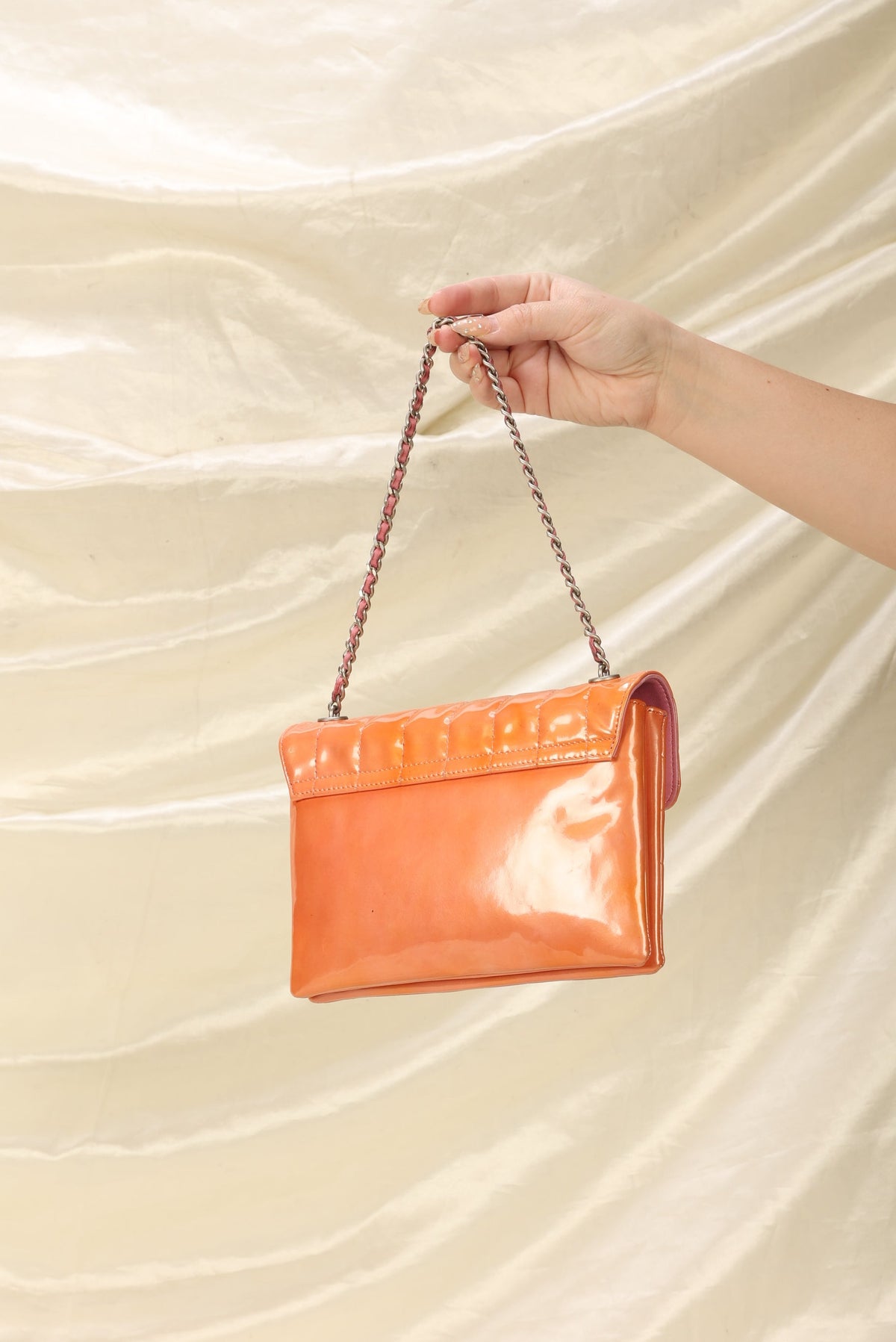 Chanel Patent Square Quilt Pochette