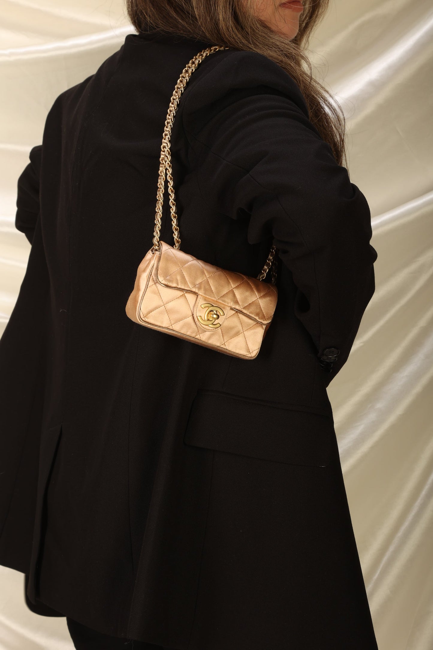 Chanel Satin Mini Turnlock Crossbody