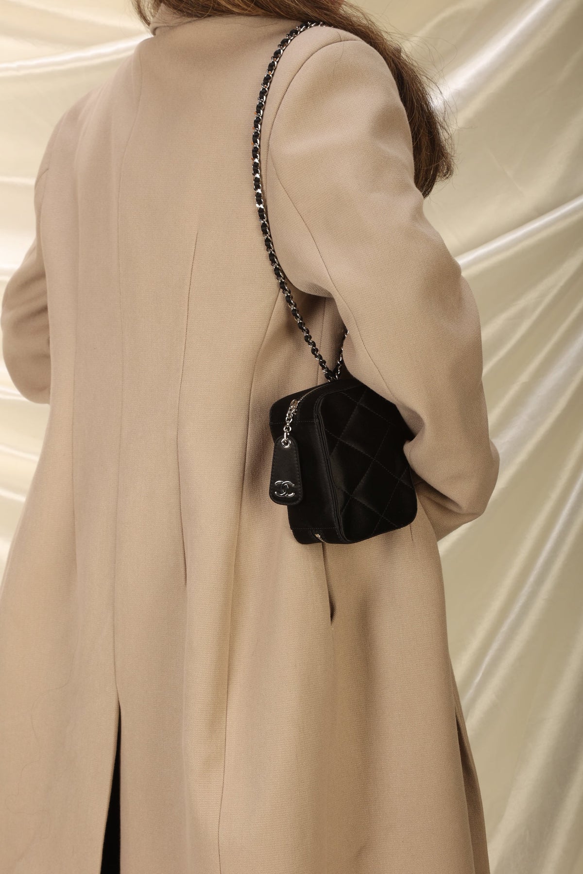 Chanel Satin Mini Box Bracelet Bag