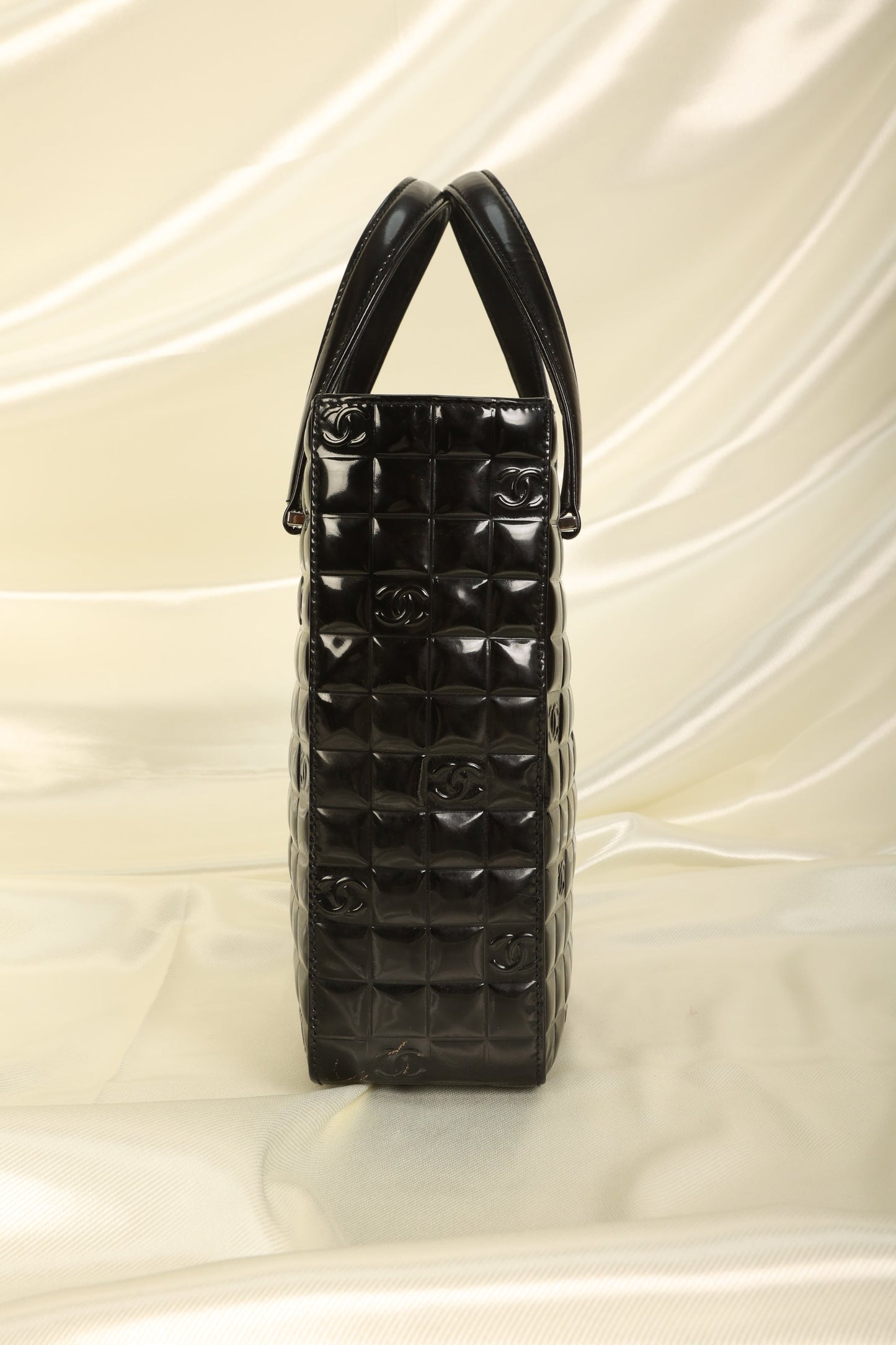 Chanel Patent Chocolate Bar Tote