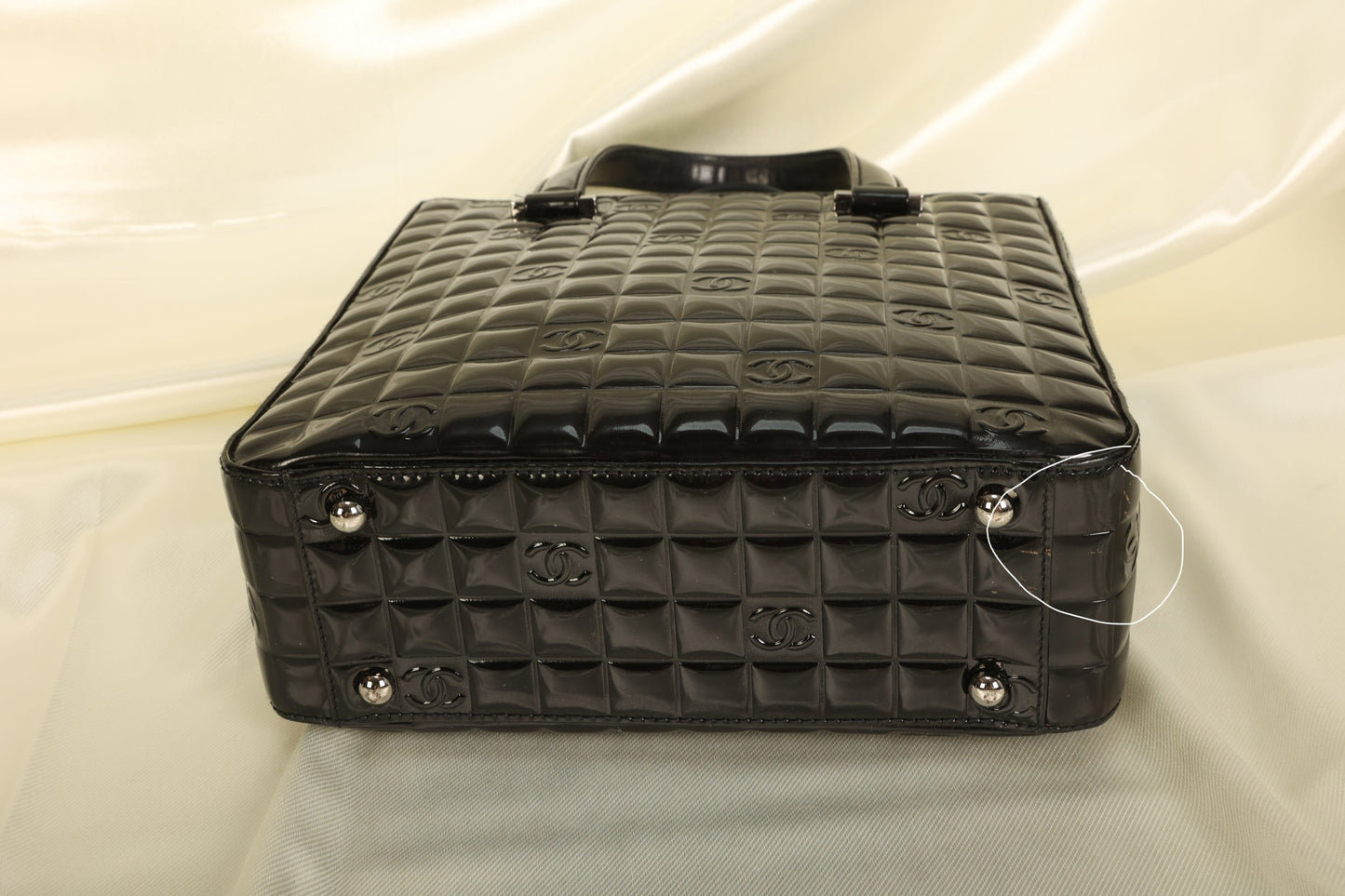 Chanel Patent Chocolate Bar Tote