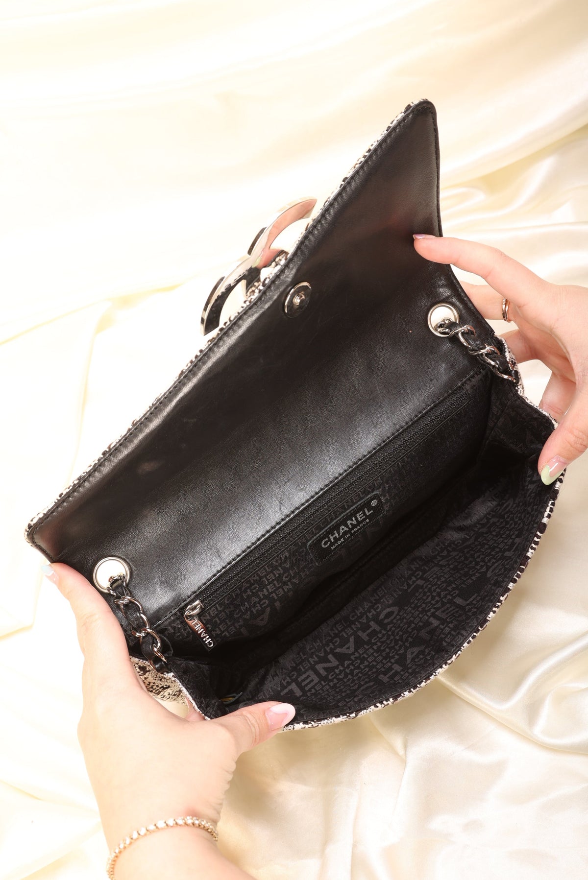 Chanel Patent Chocolate Bar Bag
