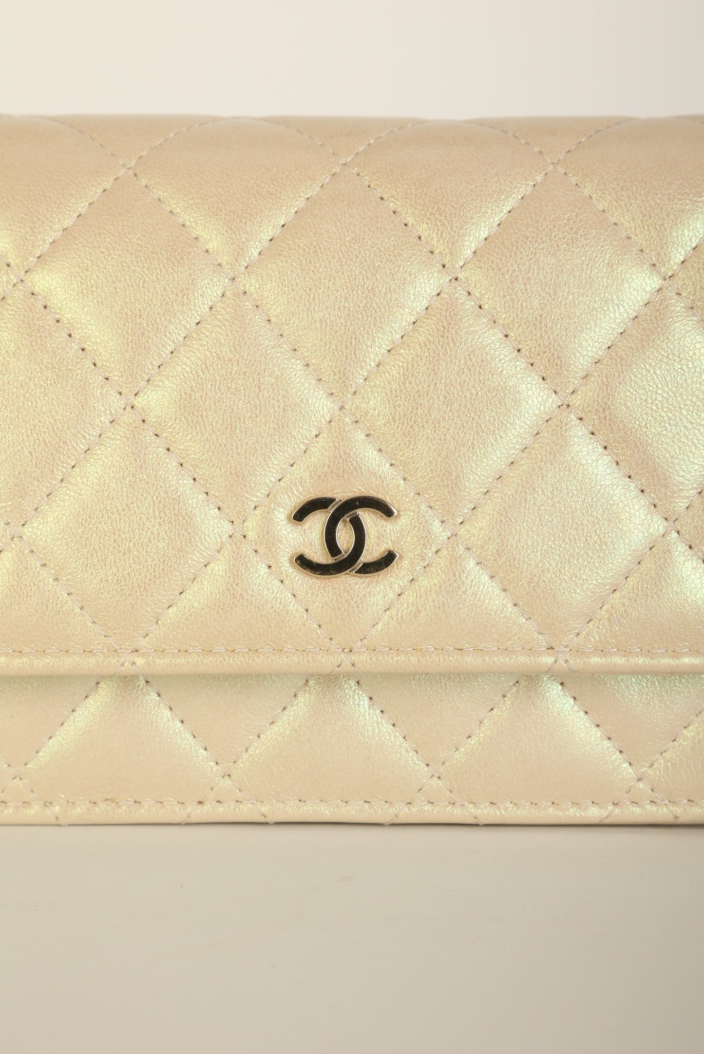 Chanel 2020 Lambskin Iridescent Wallet on Chain