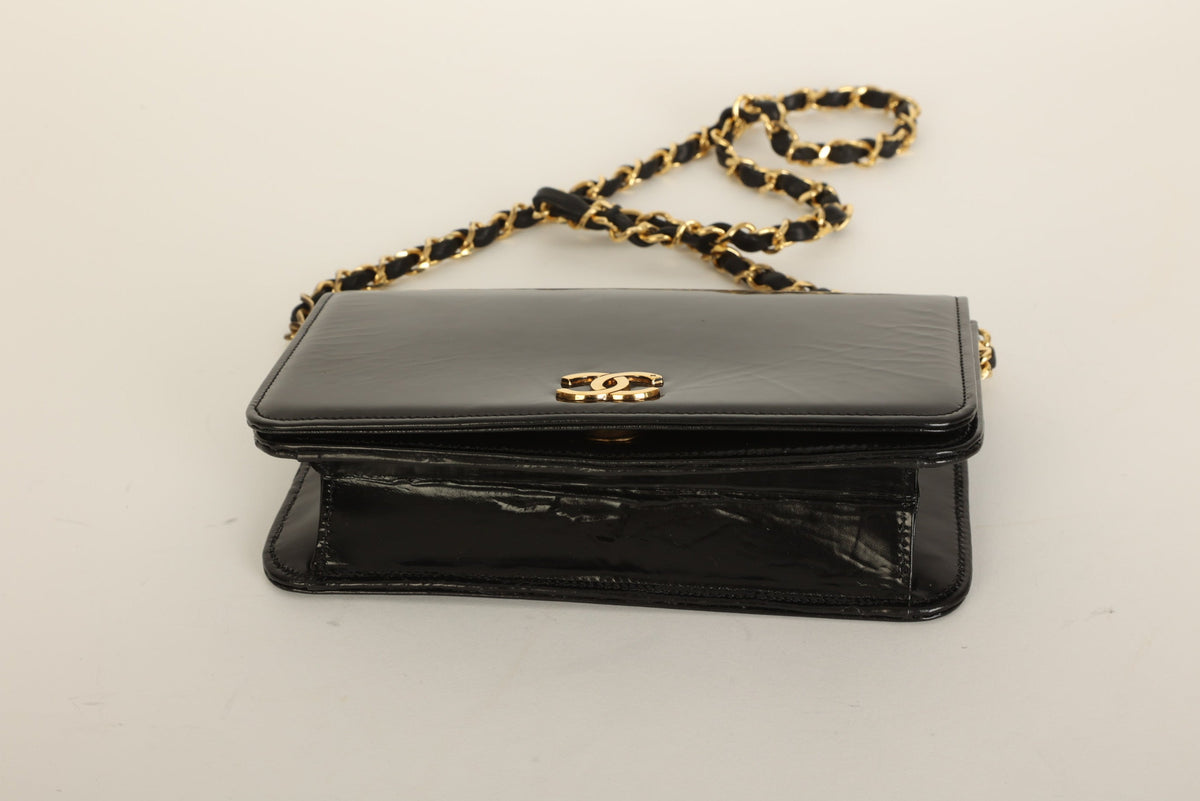 Chanel Patent Box Mini Full Flap