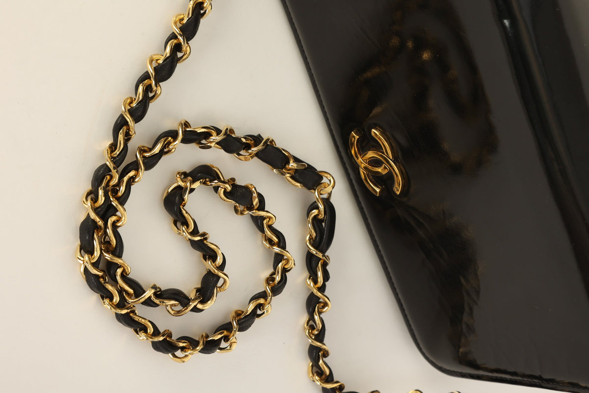 Chanel Patent Box Mini Full Flap