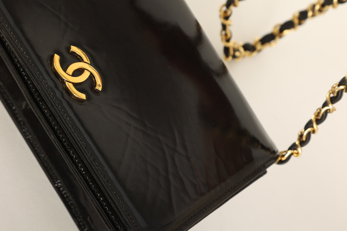 Chanel Patent Box Mini Full Flap