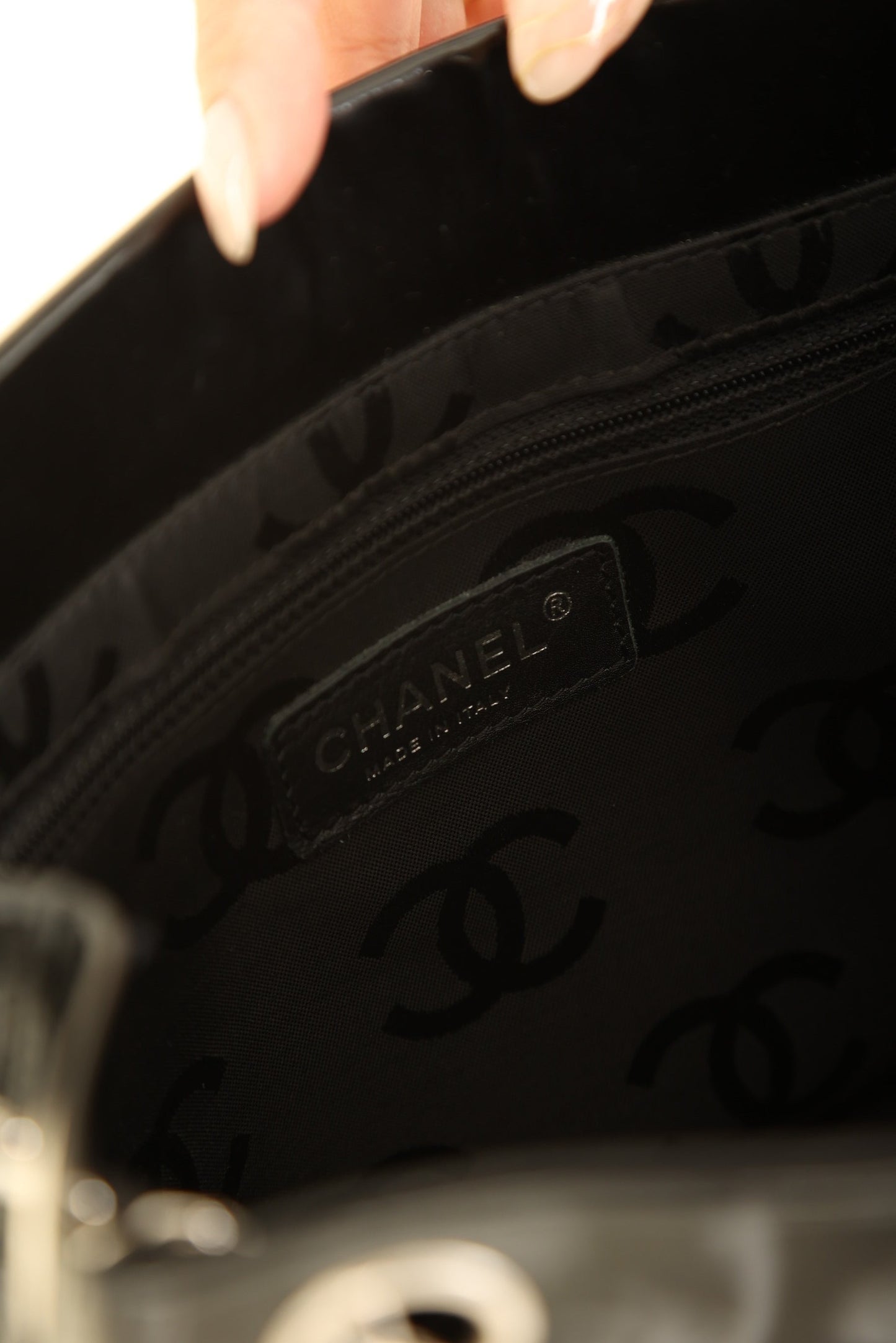 Chanel Pony Hair Patent Mini Tote