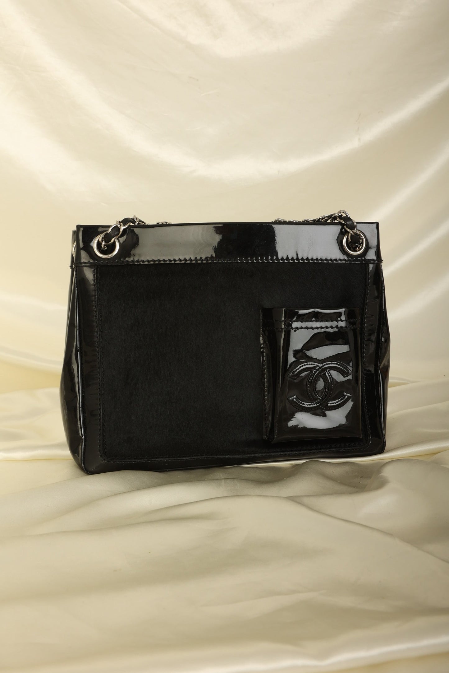 Chanel Pony Hair Patent Mini Tote