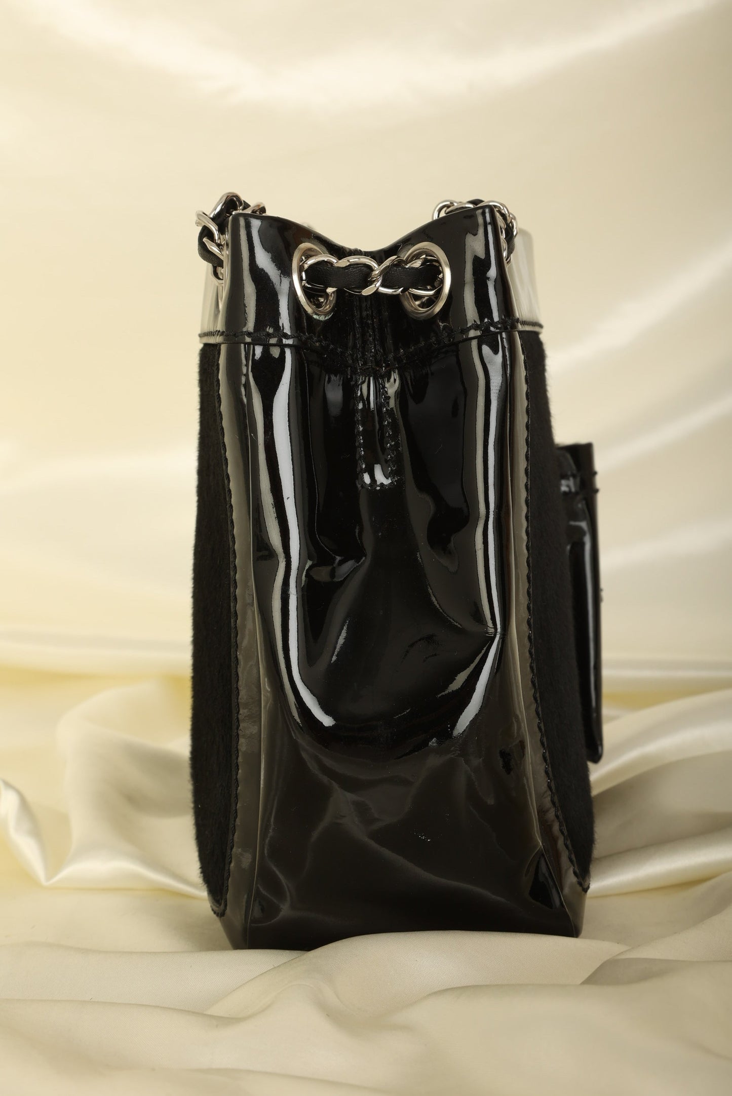 Chanel Pony Hair Patent Mini Tote