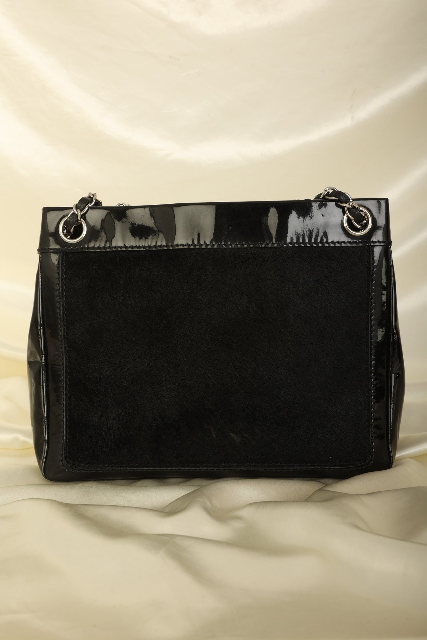 Chanel Pony Hair Patent Mini Tote