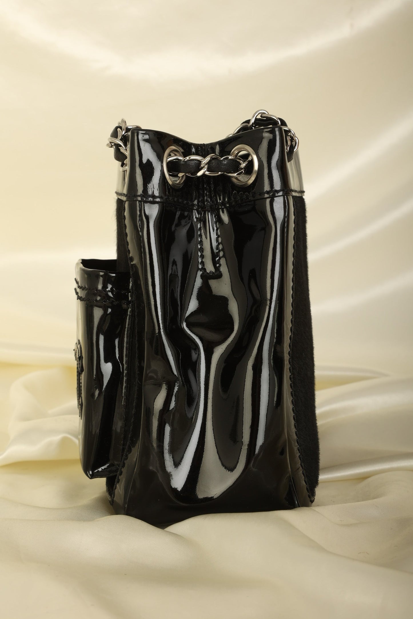 Chanel Pony Hair Patent Mini Tote