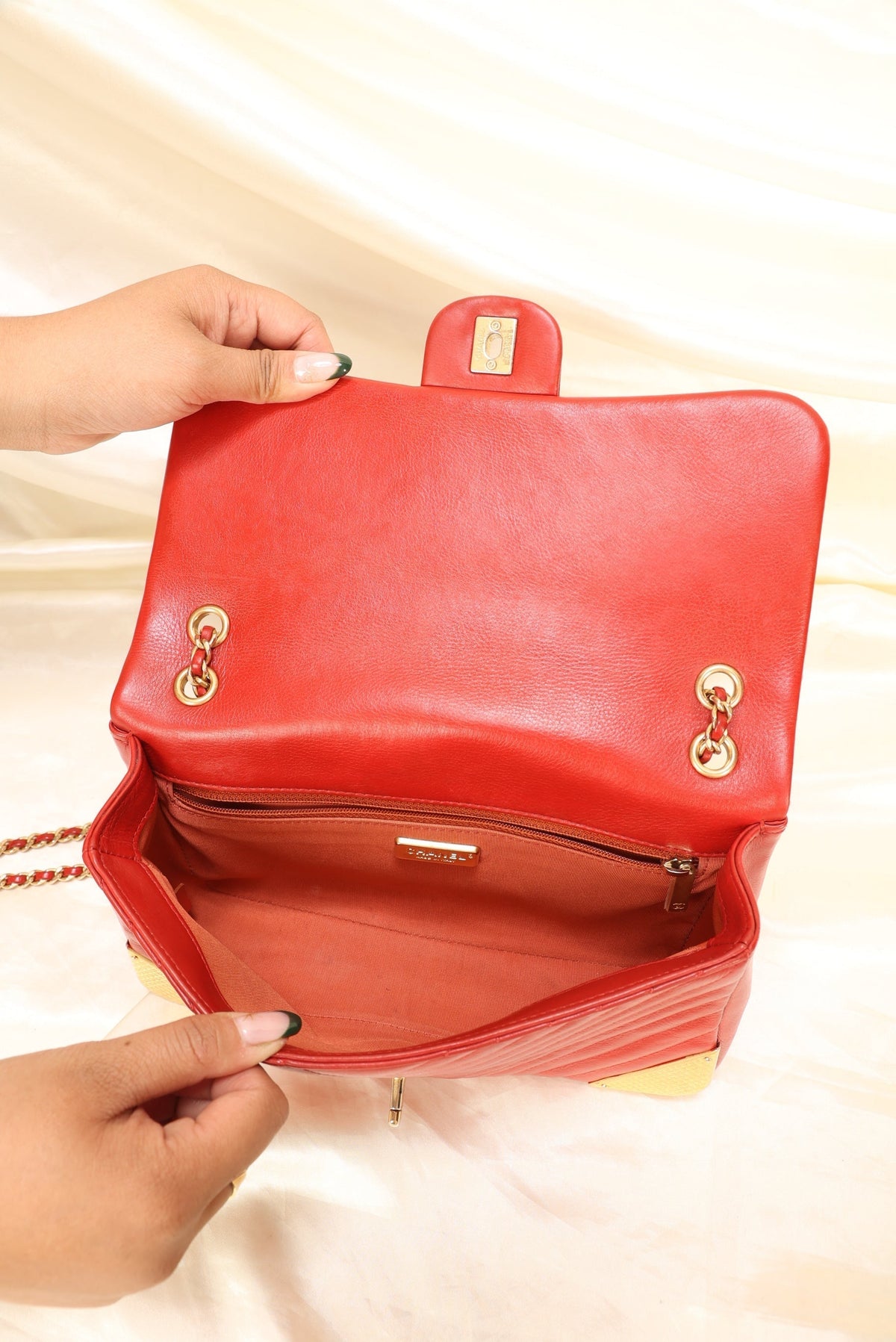 Chanel Rock the Corner Chevron Lambskin Half Flap