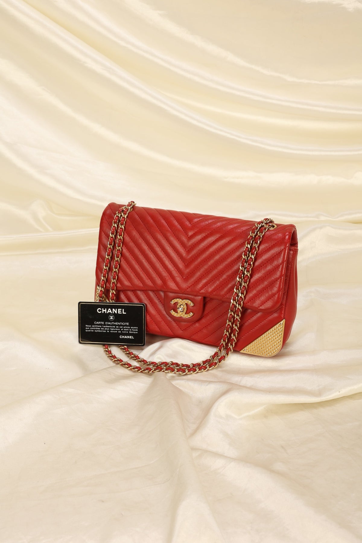 Chanel Rock the Corner Chevron Lambskin Half Flap