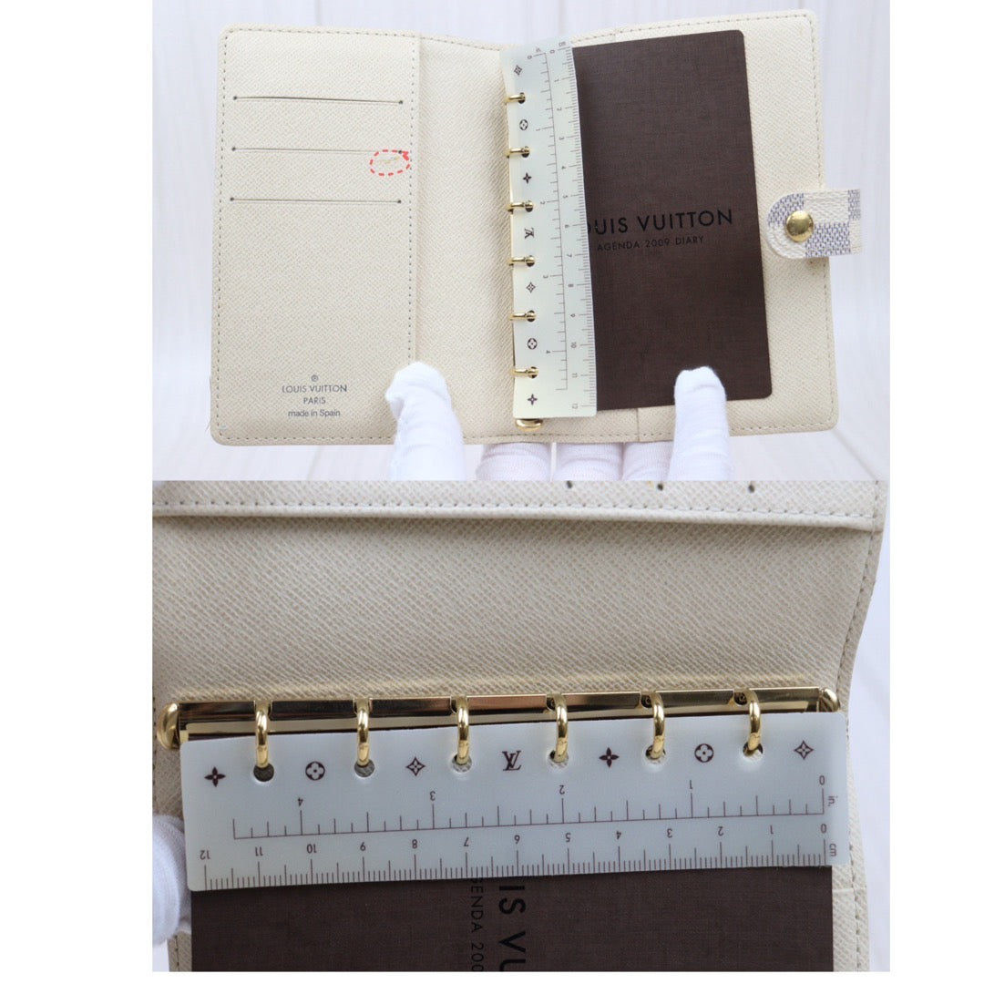 Rank A ｜ LV Damier Azur PM Notebook Cover ｜Q24040421