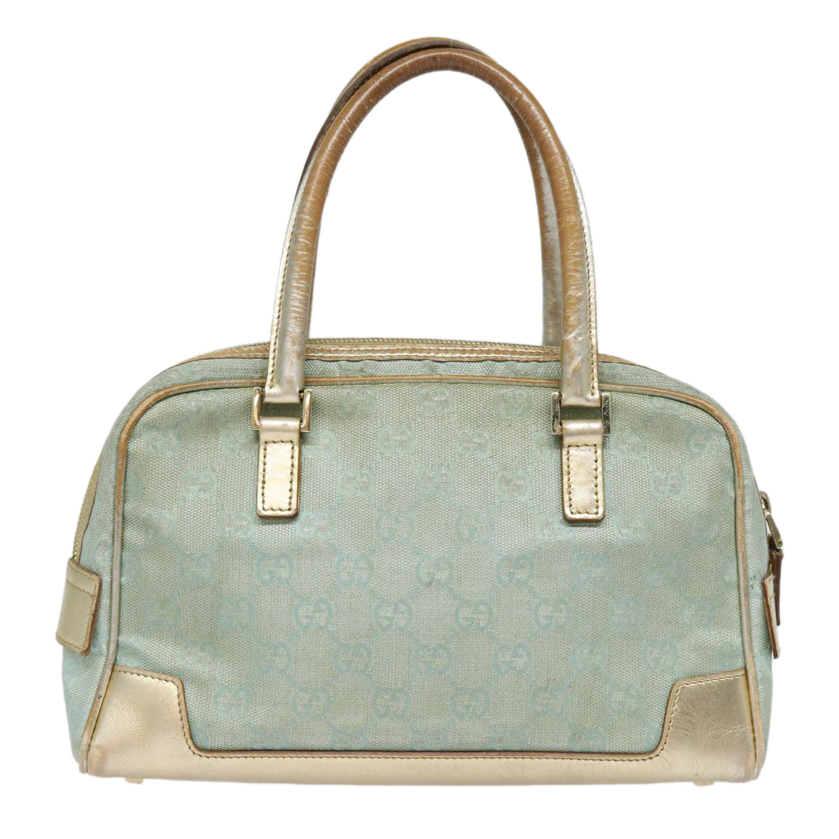 Gucci Bowling Blue Canvas Handbag