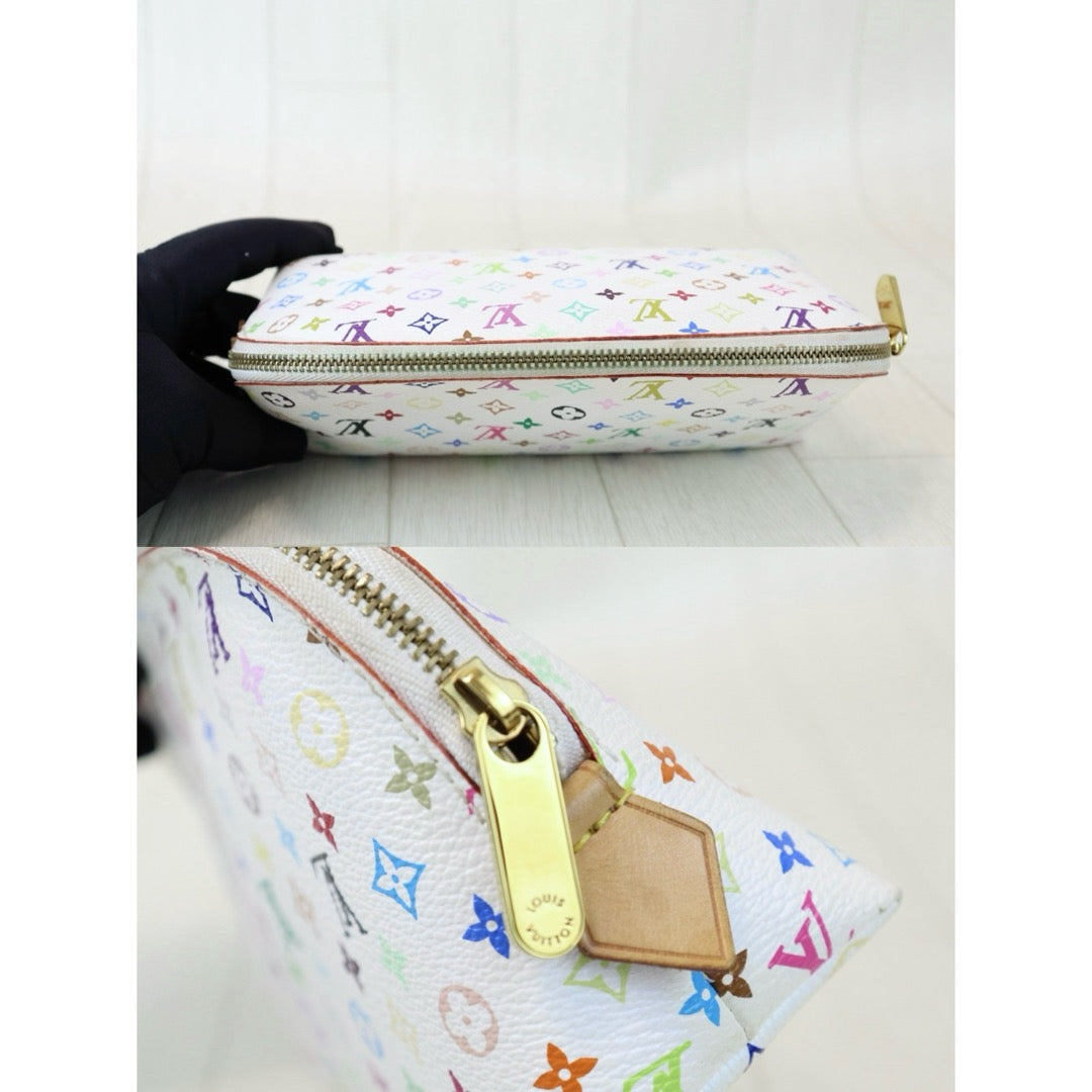 Good ( Rank AB) ｜LV Monogram Multicolor White Cosmetic Pouch｜H24092801