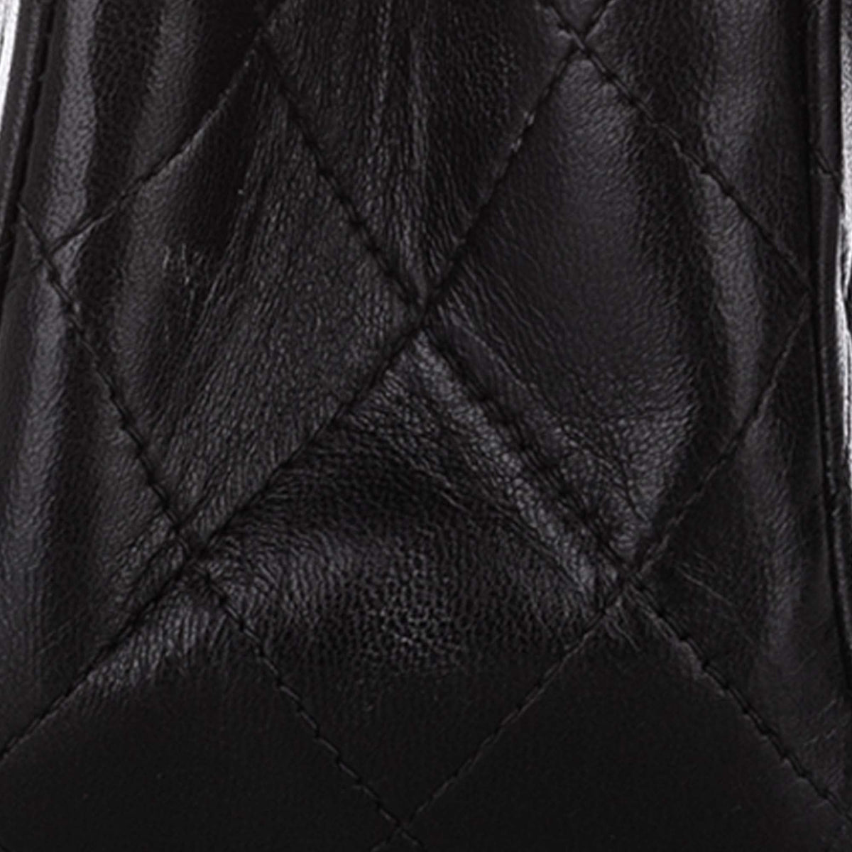 Medium Classic Lambskin Double Flap Bag Black