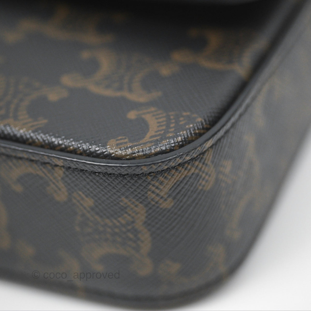 Celine Chain Shoulder Bag Claude in Triomphe Canvas Tan