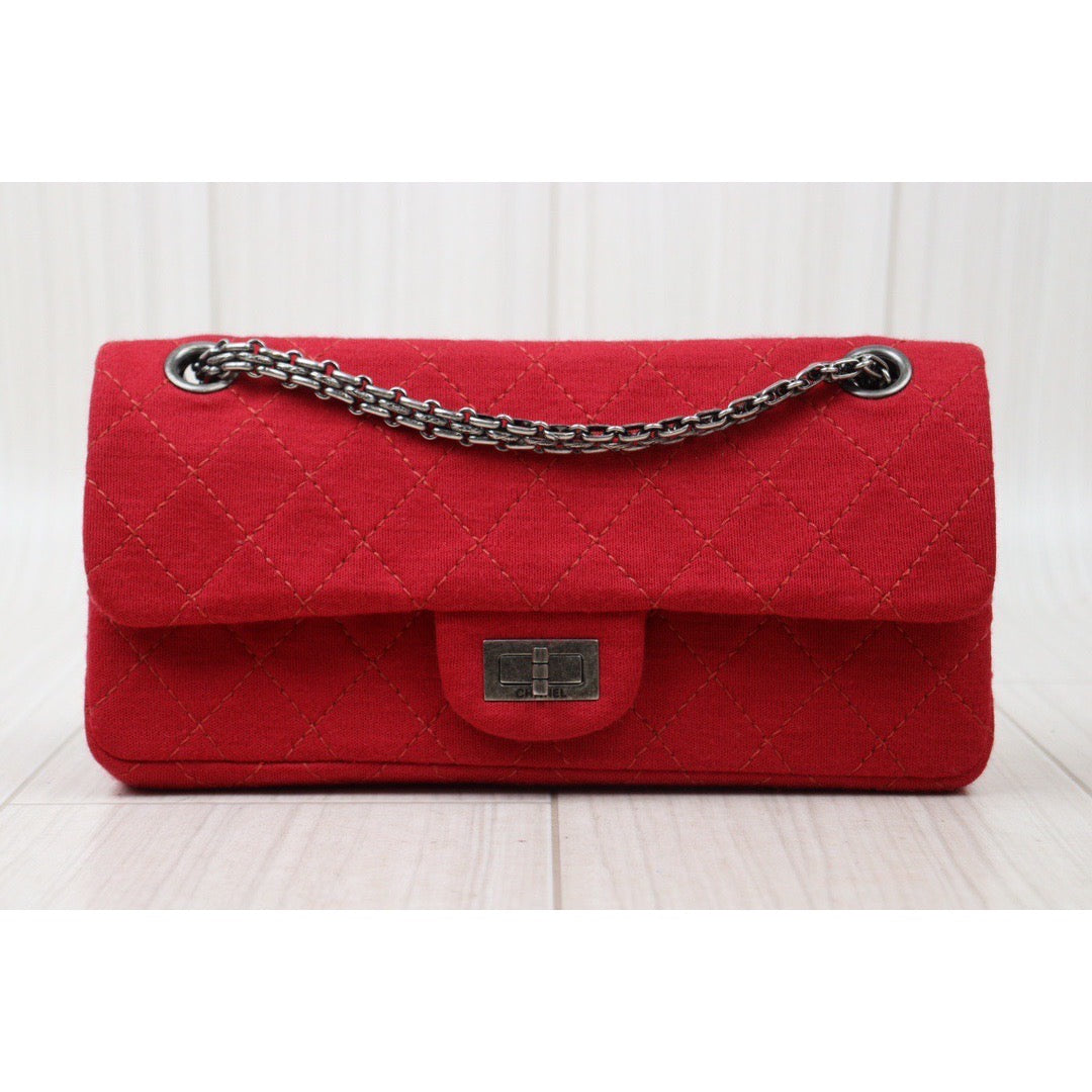 Good ( Rank AB)｜ CHANEL Canvas 2.55 Baguette Shoulder Bag Red Made In 2006-2008Year｜ Y24051711