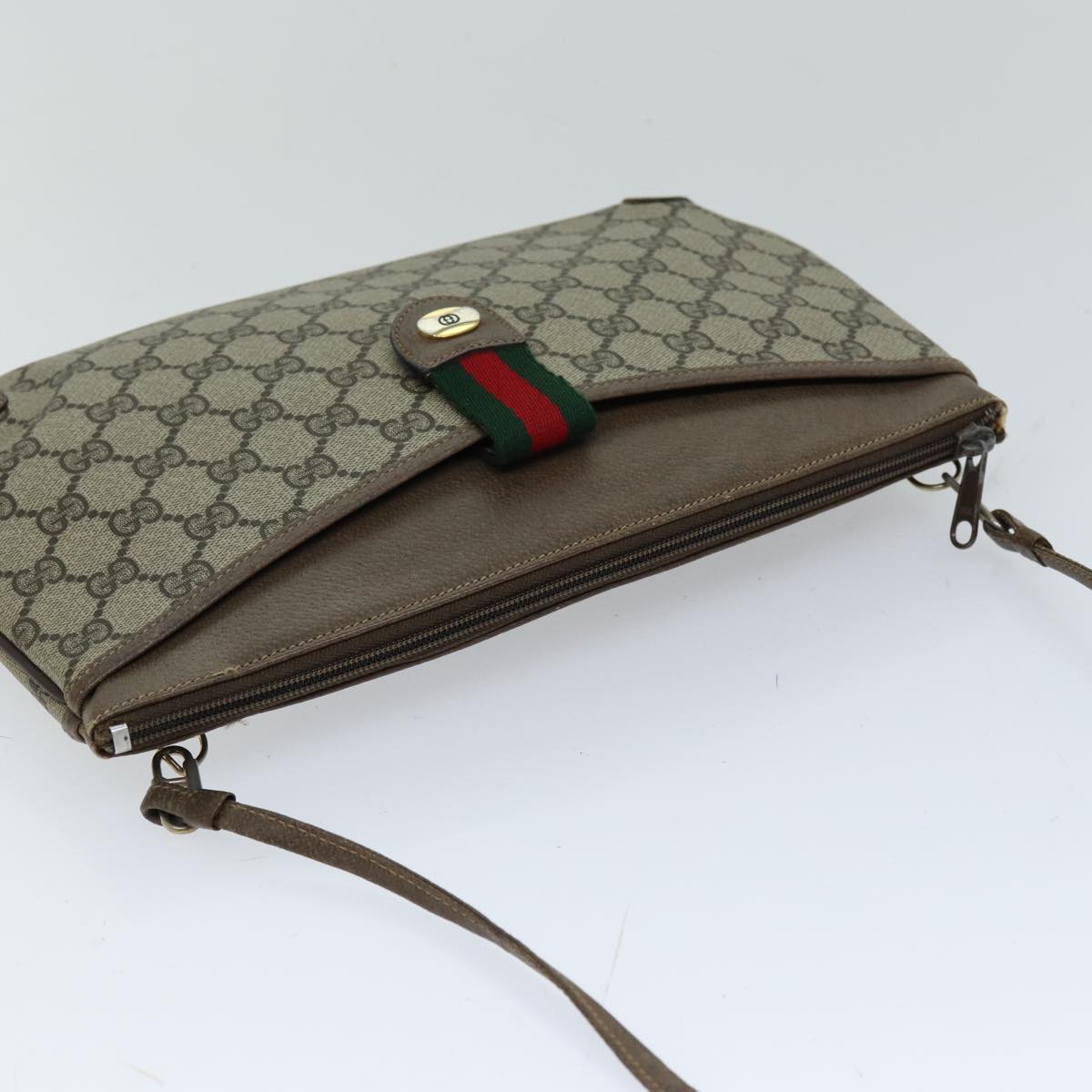 Gucci Ophidia Beige Canvas Shoulder Bag