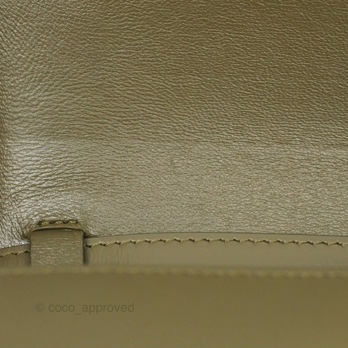 Celine Medium Classic Box Flap Dark Olive Green Box Calfskin Gold Hardware