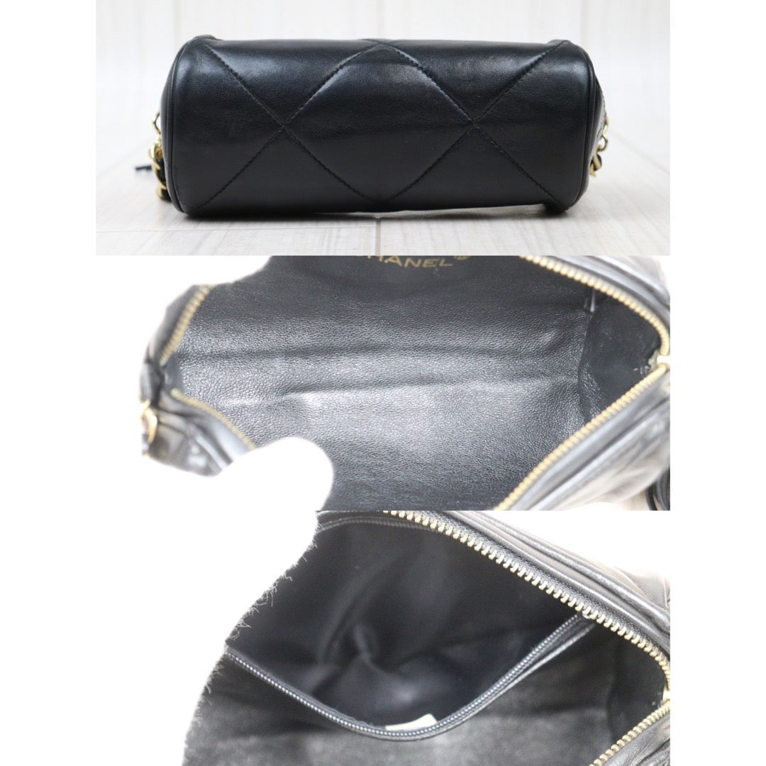 Rank AB｜ CHANEL Lamb Skin Shoulder Bag Black  Made in 1986-1988Year ｜P24061135