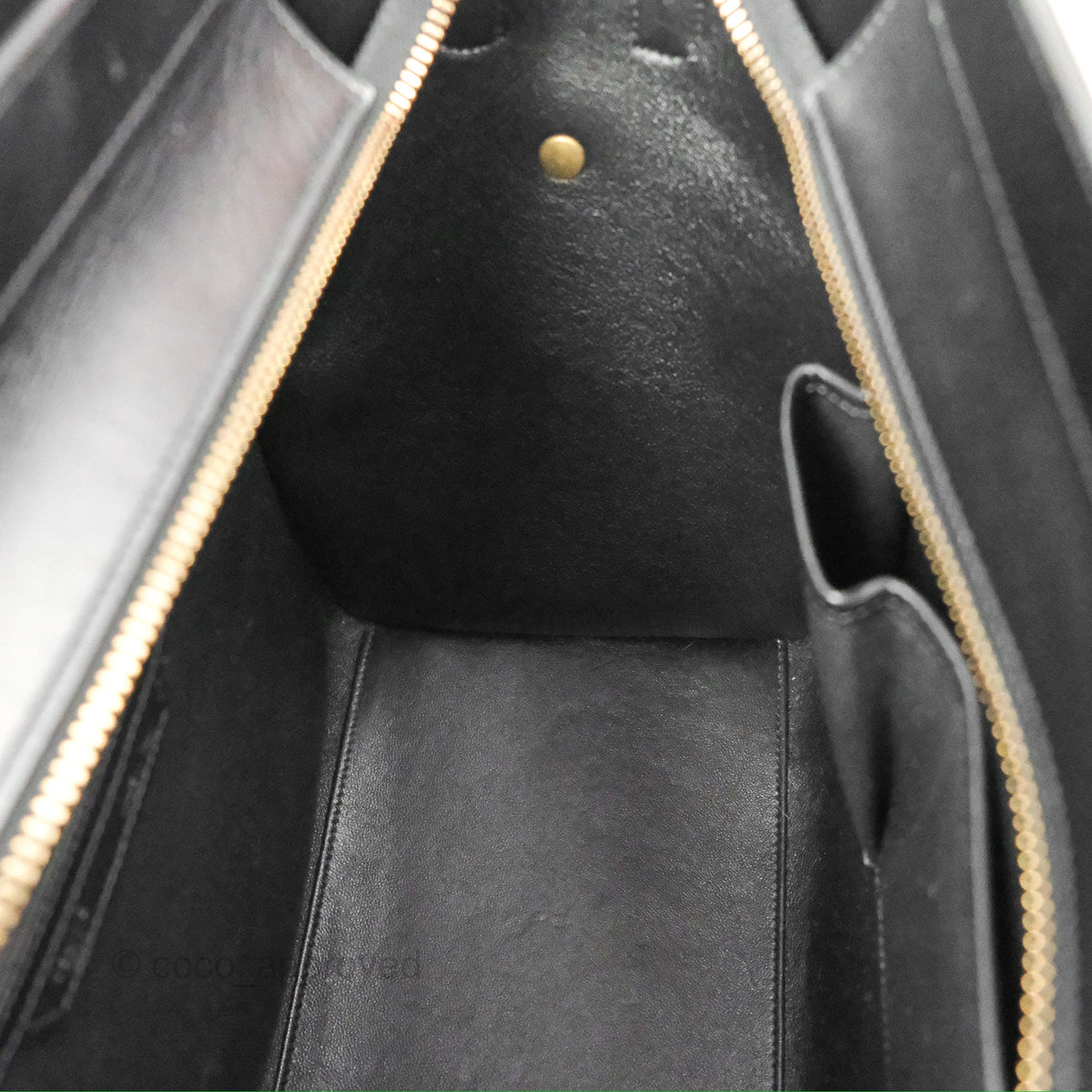 Celine Mini Luggage Bag Black/Brown/Ivory Calfskin