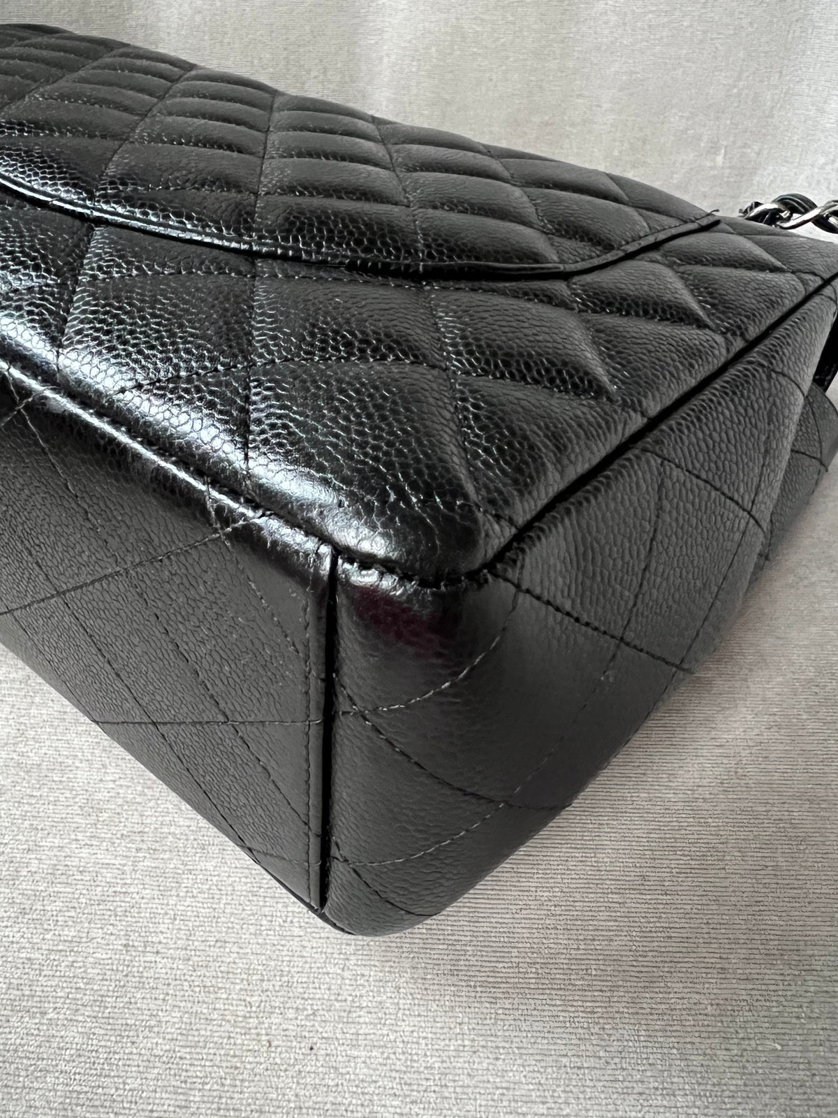 Chanel Maxi Double Flap in Black Caviar