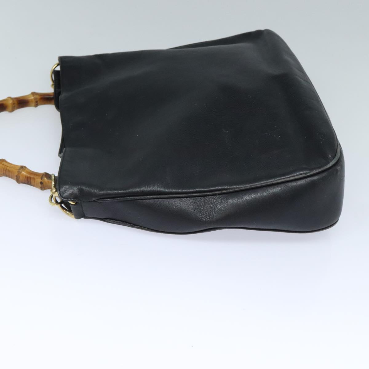 Gucci Bamboo Black Leather Handbag