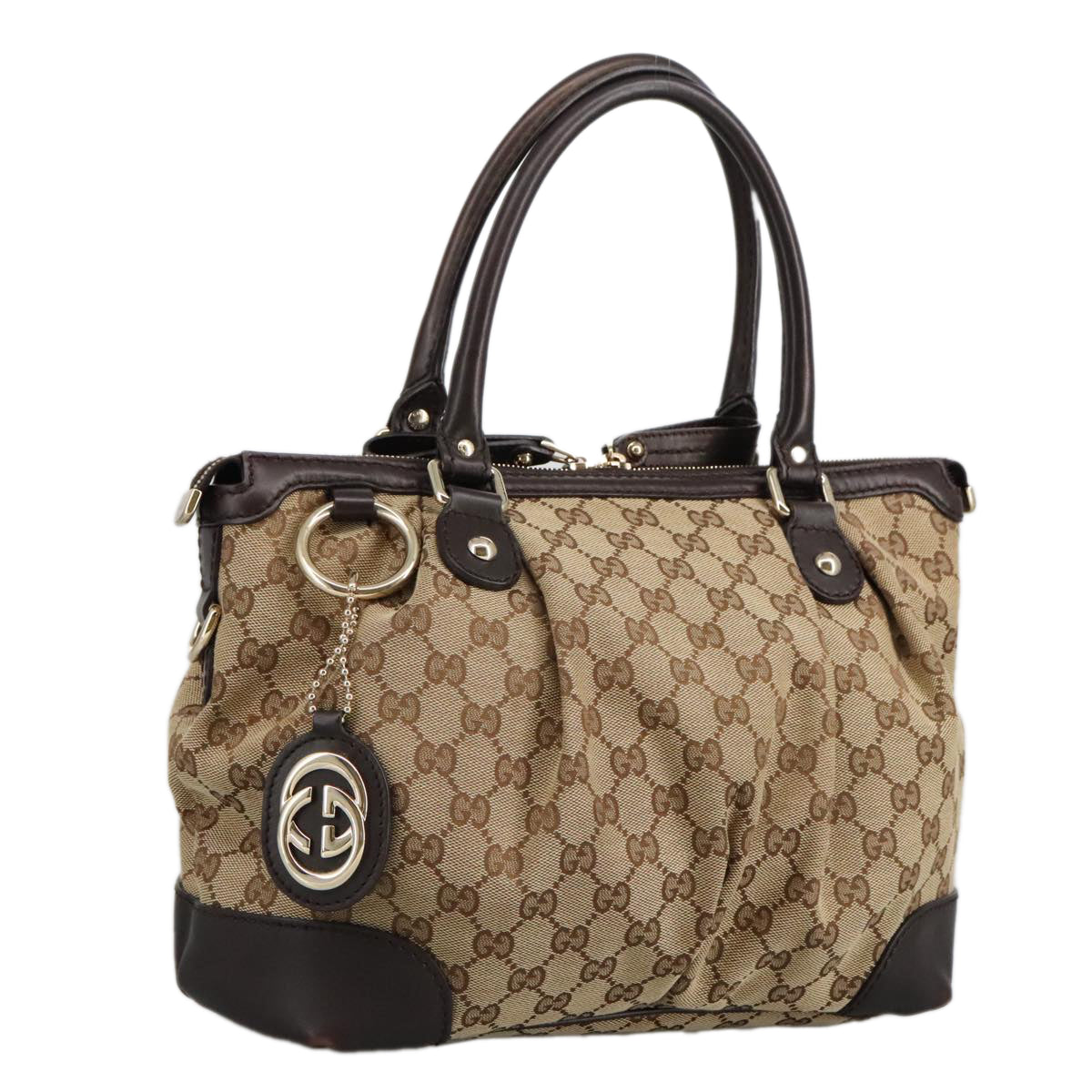 Gucci Sukey Beige Canvas Shopper Bag ()