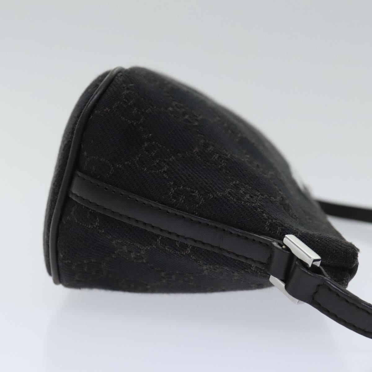 Gucci Baguette Black Canvas Clutch Bag