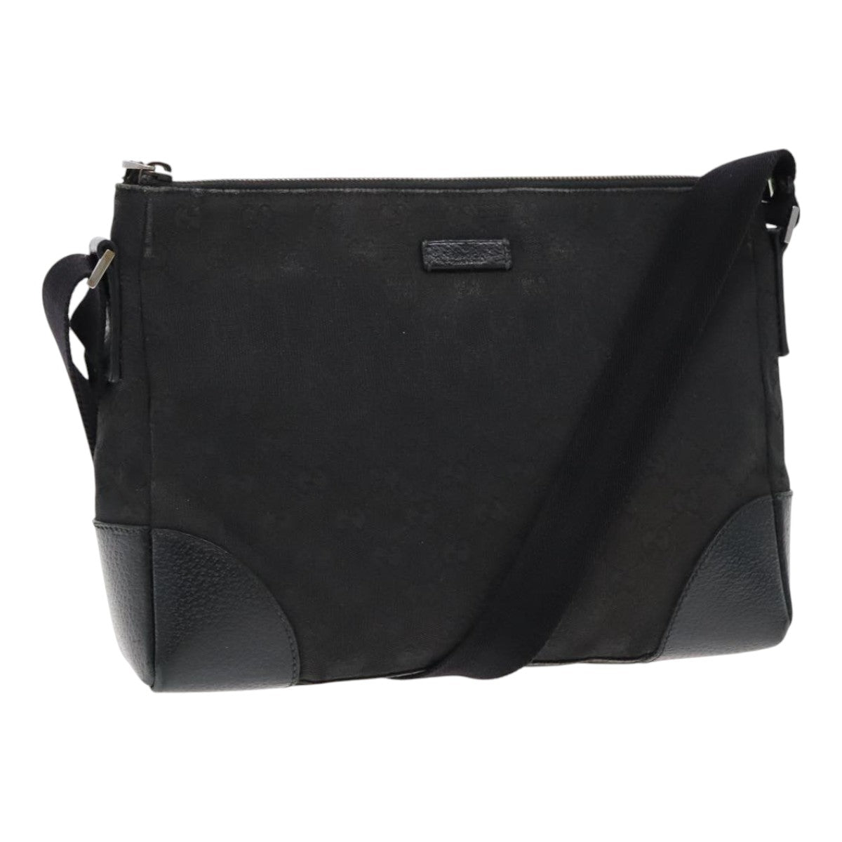 Gucci Black Canvas Shoulder Bag ()
