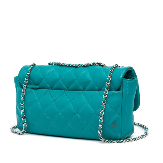 Green Chanel Paris-Seoul Medium Lambskin Coco Rain Flap Shoulder Bag