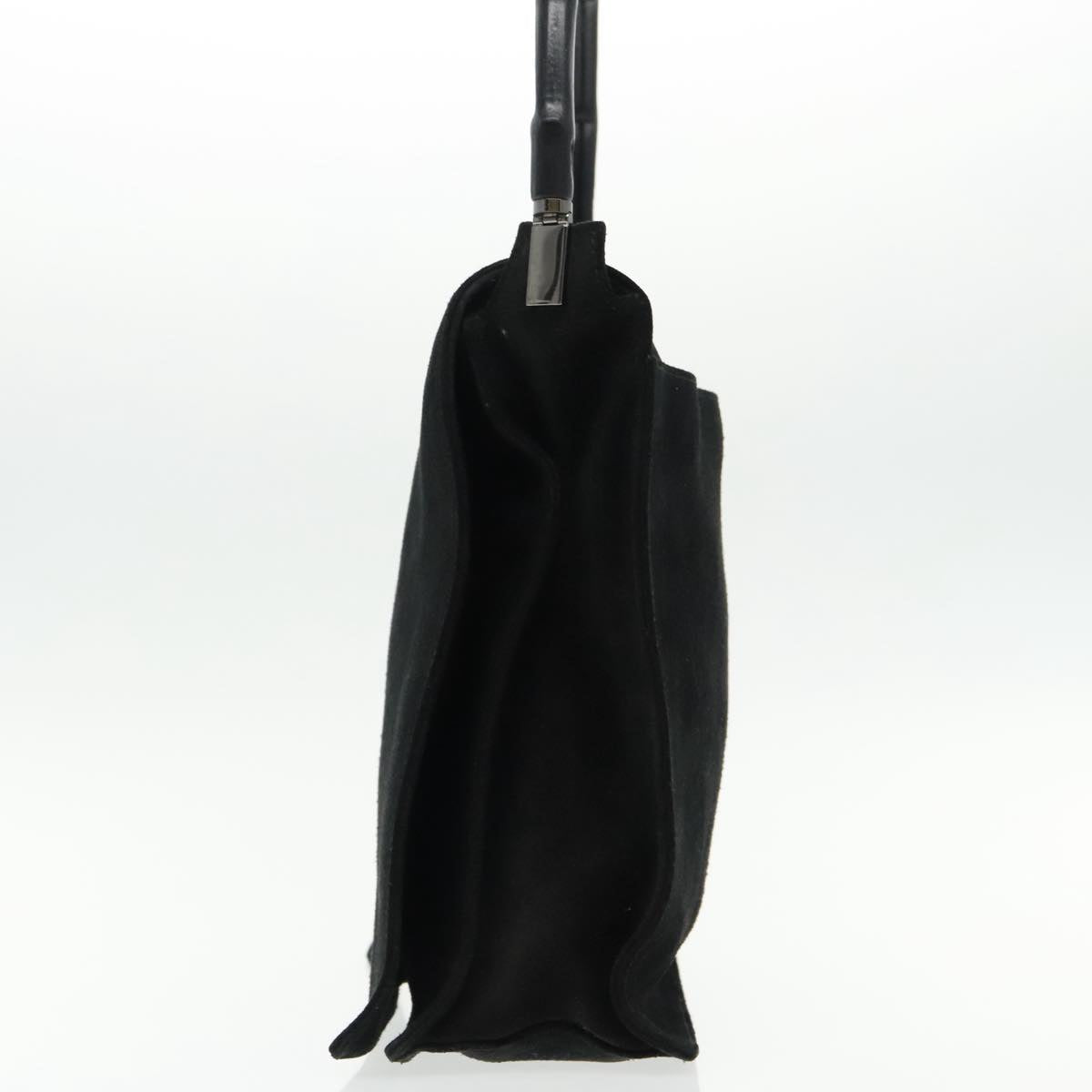 Gucci Bamboo Black Suede Shoulder Bag