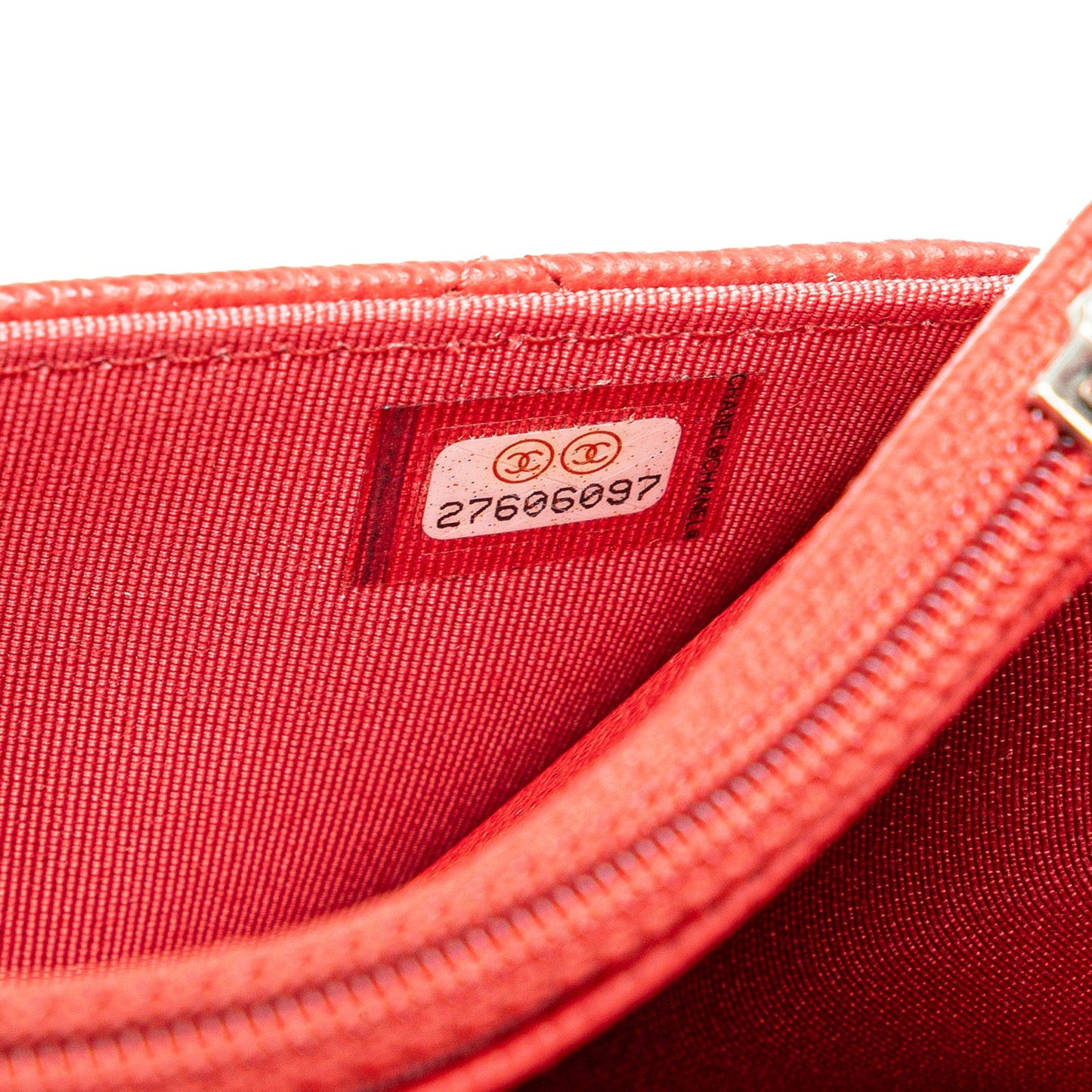 Red Chanel Grained Calfskin CC Box Wallet On Chain Crossbody Bag