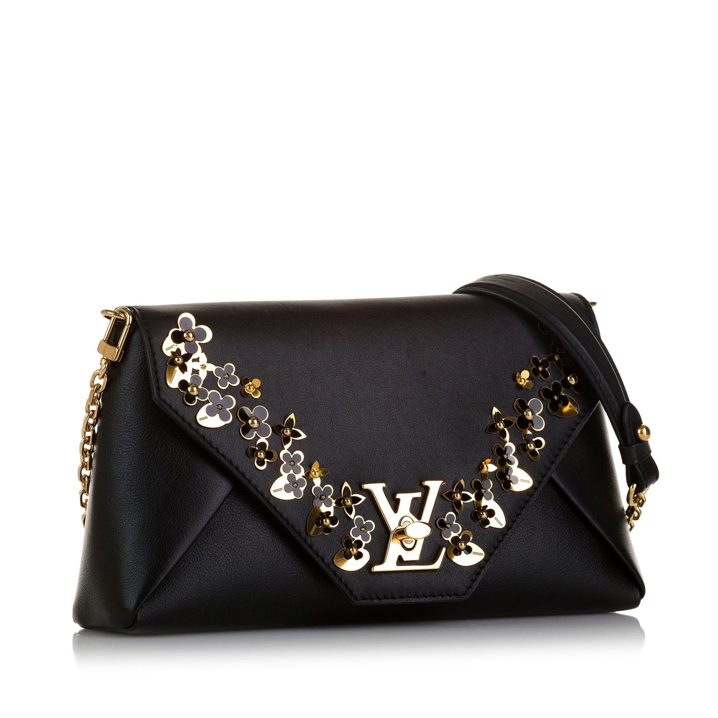 Louis Vuitton Love Note Black Flower Studded Leather