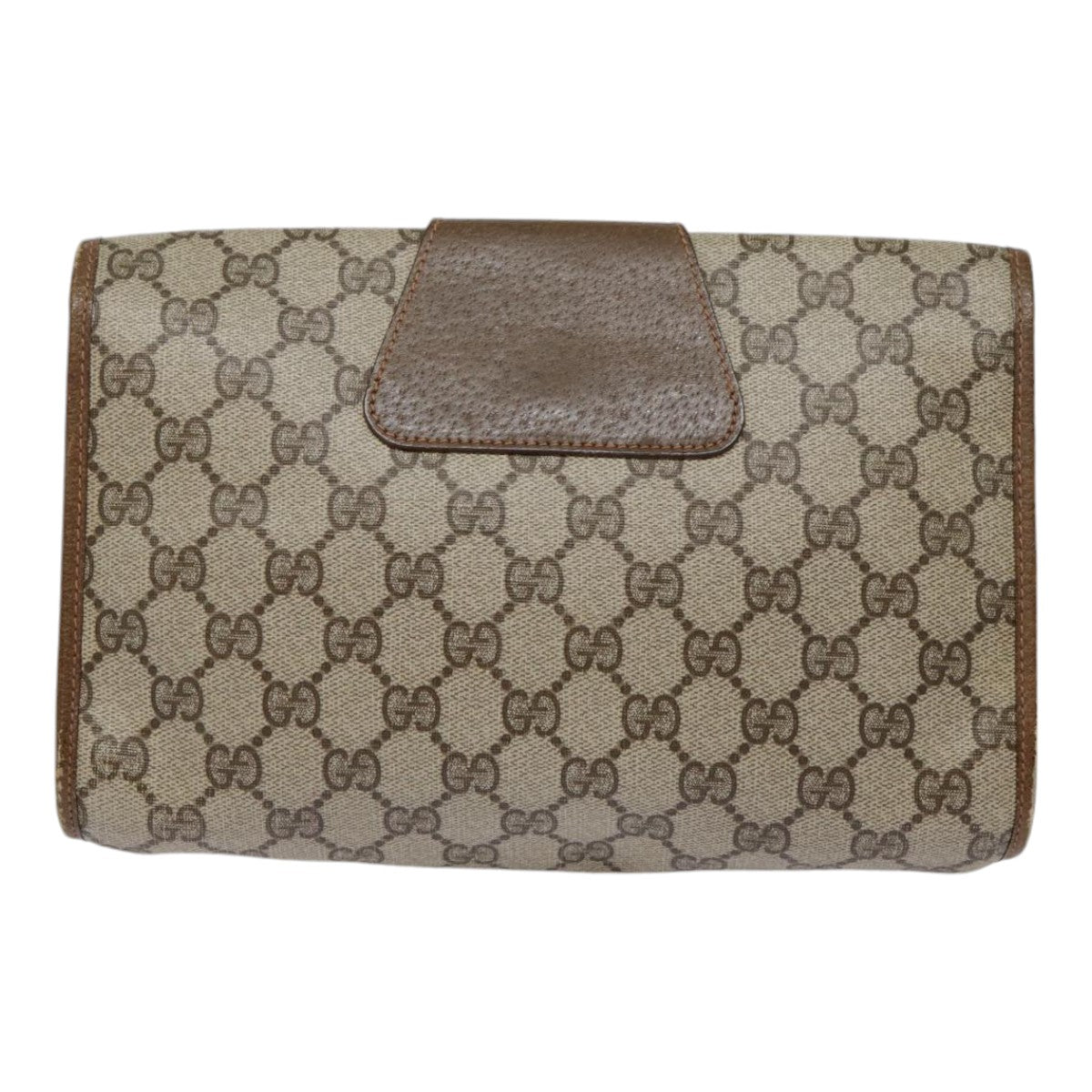 Gucci Ophidia Beige Canvas Clutch Bag